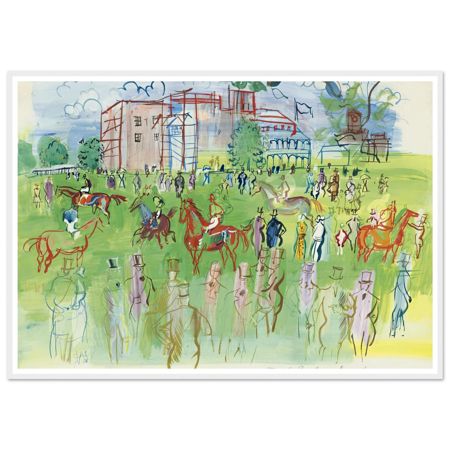 Avant le départ, Ascot Art Print | Raoul Dufy-Quipham Collections