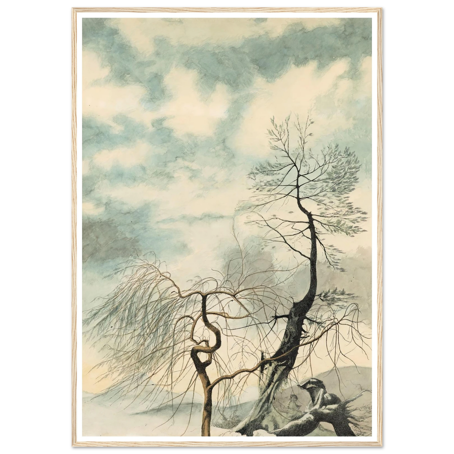 Arbres hivernaux (1942) Art Print | Leon Spilliaert-Quipham Collections