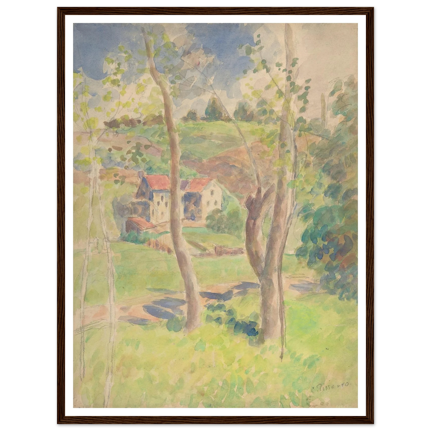 Landscape (second half 19th century) Art Print | Camille Pissarro-Quipham Collections