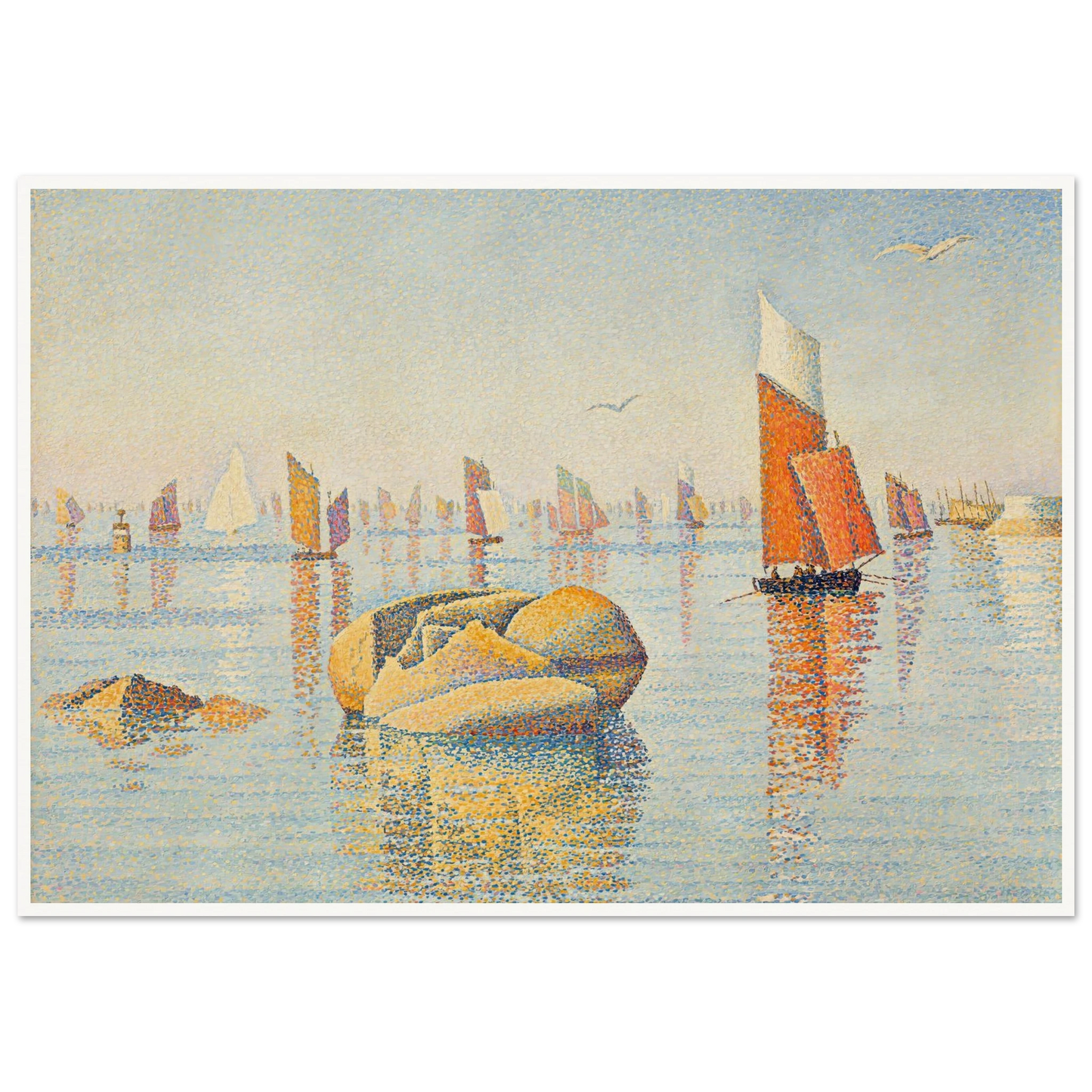 Concarneau, calme du matin (1891) Art Print | Paul Signac-Quipham Collections