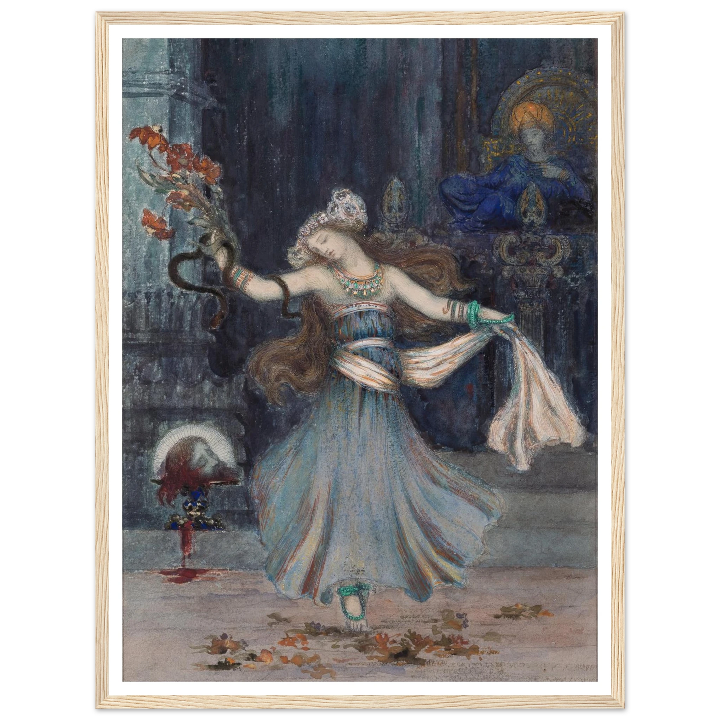 Salomé Dancing Before the Head of St. John the Baptist (mid to late 19th century) Art Print | Gustave Moreau-Quipham Collections