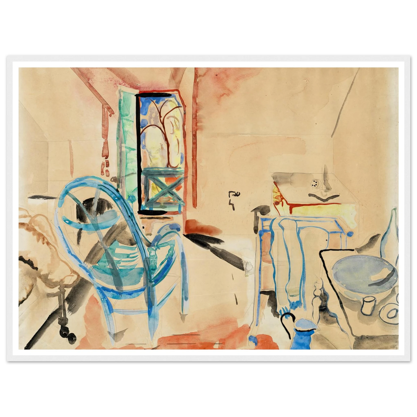 Interior Scene (1927) Art Print | Frances Hodgkins-Quipham Collections