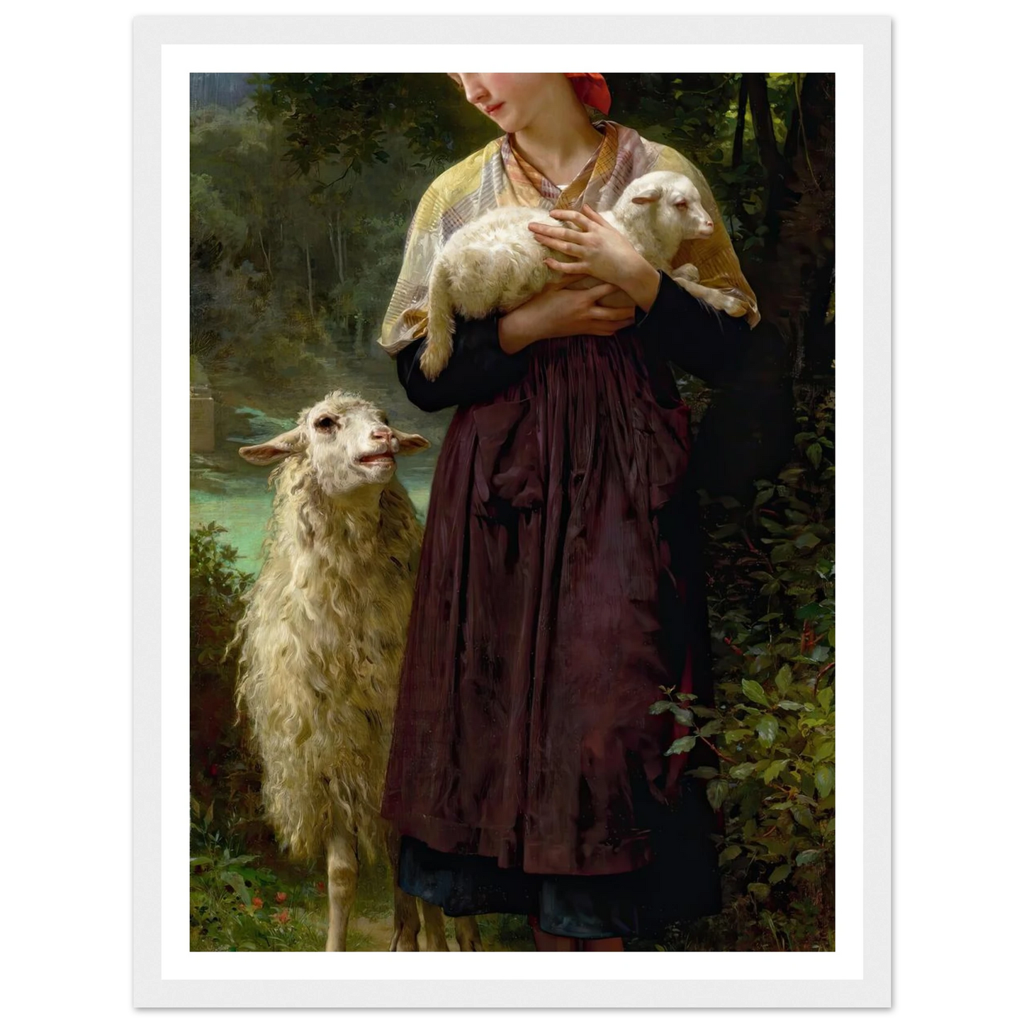 L’agneau Nouveau-Né (The Newborn Lamb) (1873) Art Print | William Bouguereau-Quipham Collections