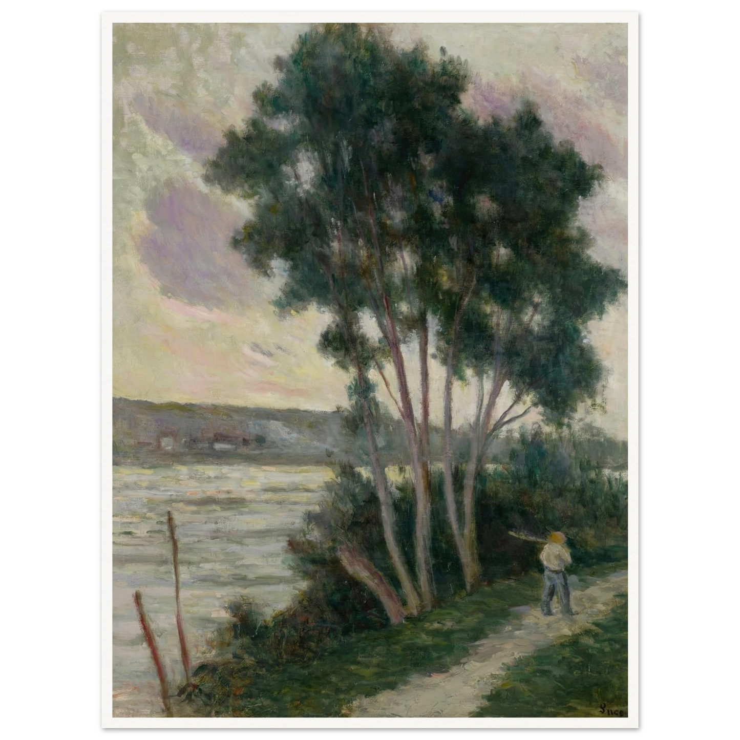 Sandrecourt, le chemin au bord de la rivière (1936) Art Print | Maximilien Luce-Quipham Collections