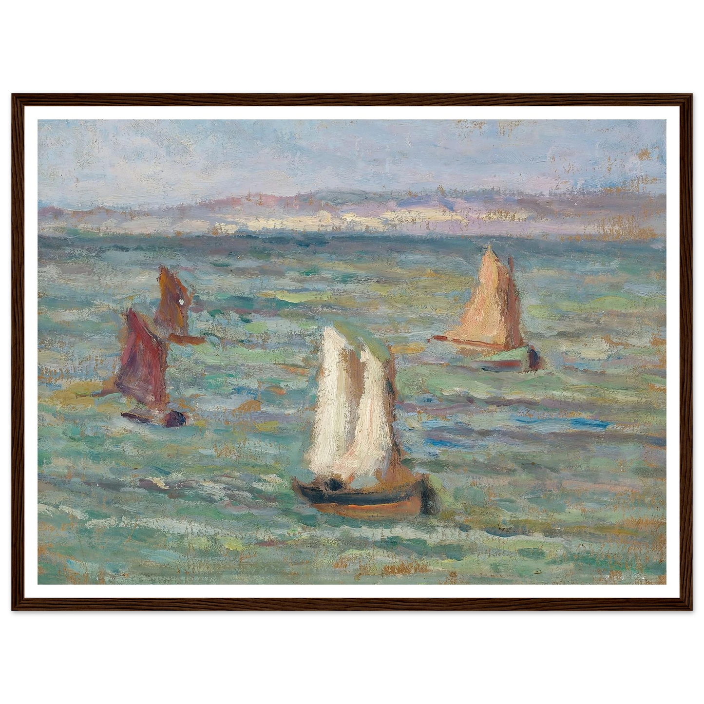 Bateaux aux environs d’Honfleur (1928) Art Print | Maximilien Luce-Quipham Collections