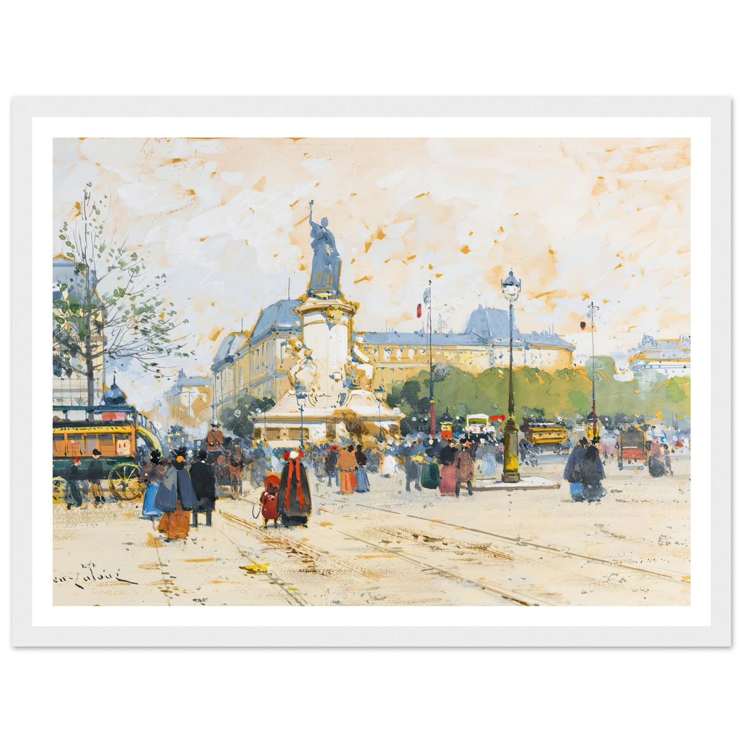 La Place De La République Art Print | Eugene Galien Laloue-Quipham Collections