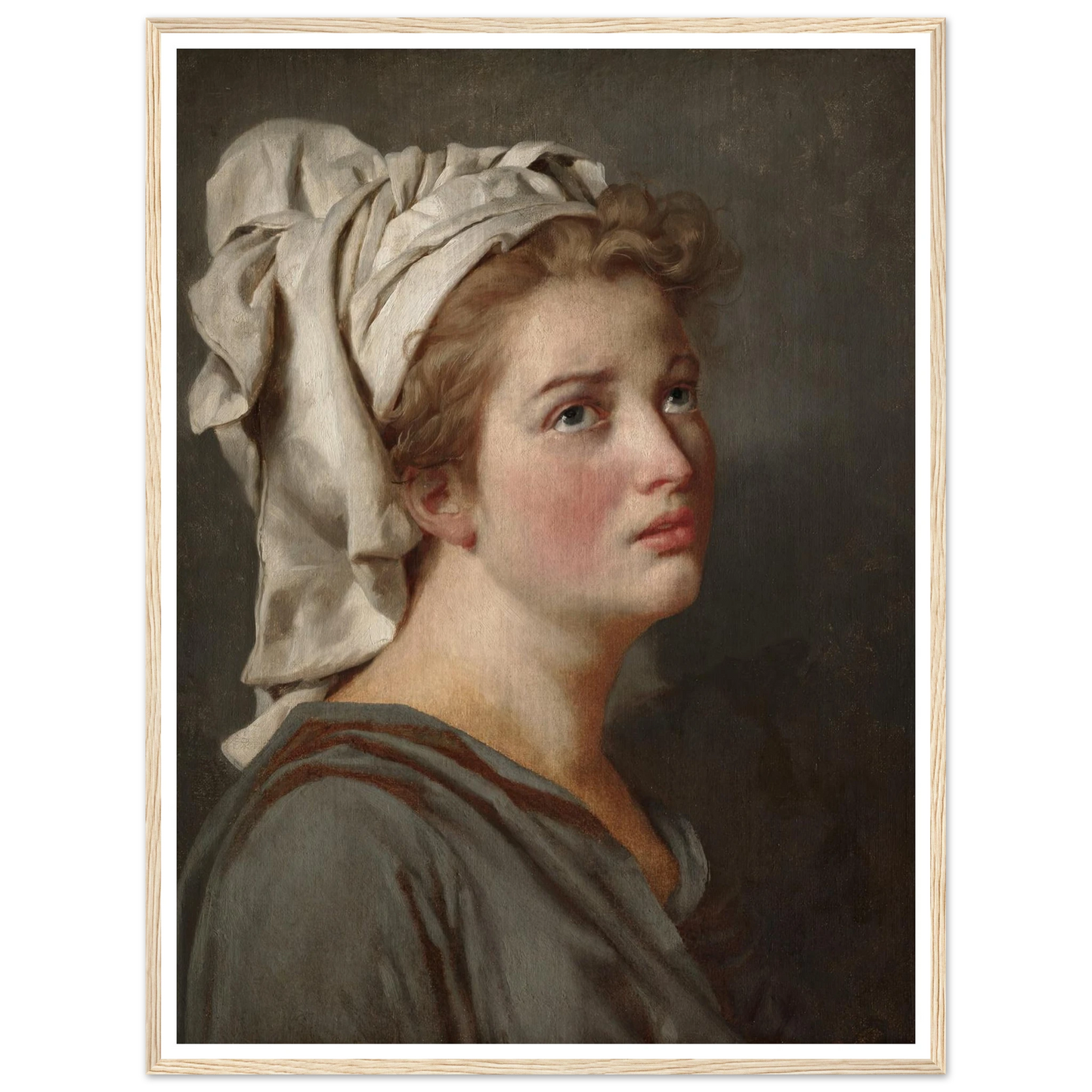 Young Woman with a Turban (c. 1780) Art Print | Jacques Louis David-Quipham Collections