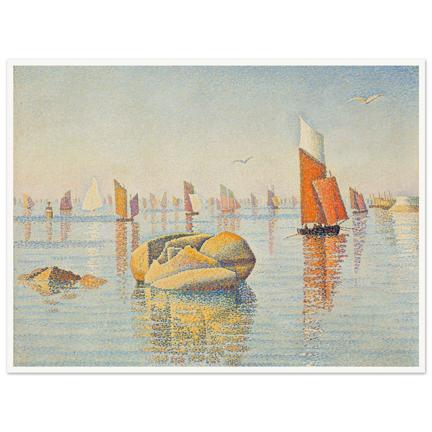Concarneau, calme du matin (1891) Art Print | Paul Signac-Quipham Collections