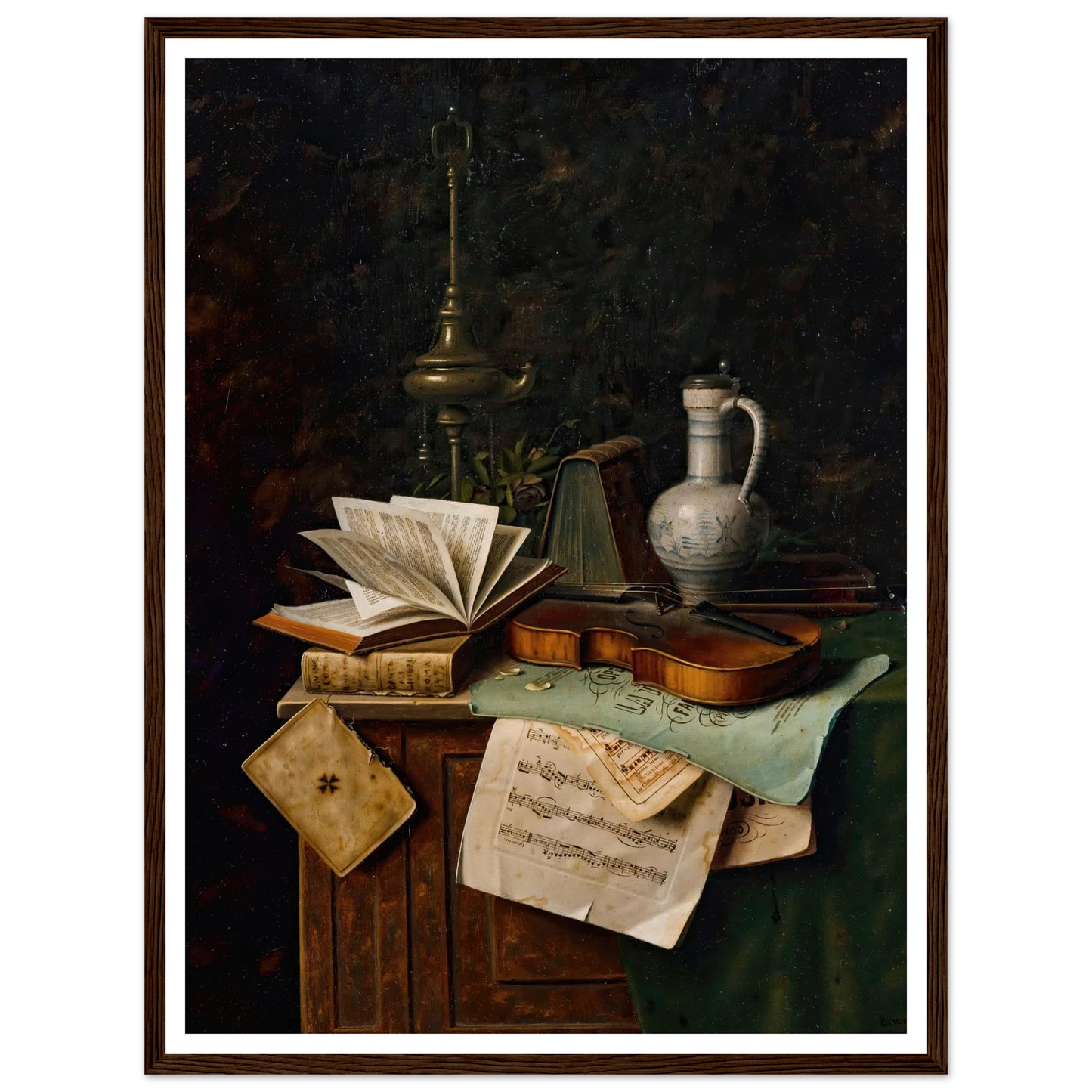 Still Life With Violin (1885) Art Print | William Michael Harnett-Quipham Collections