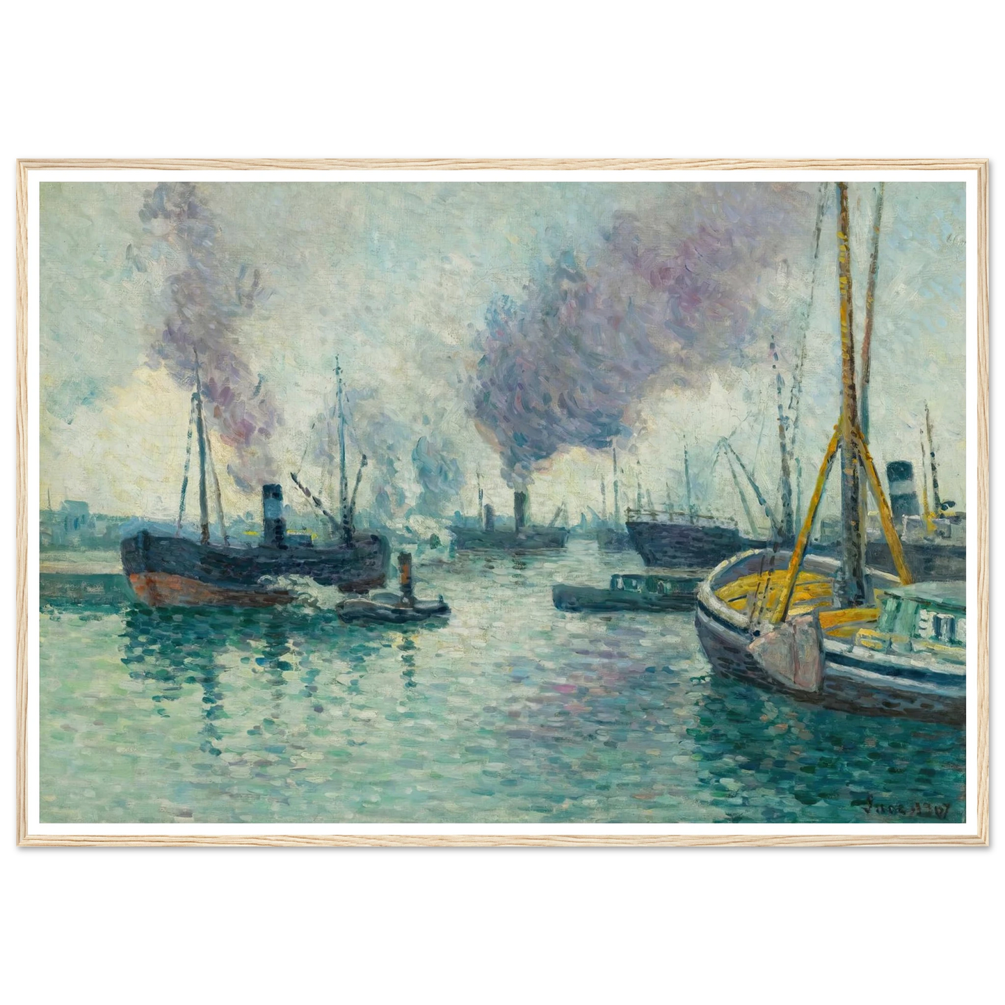 Le Port De Rotterdam (1907) Art Print | Maximilien Luce-Quipham Collections