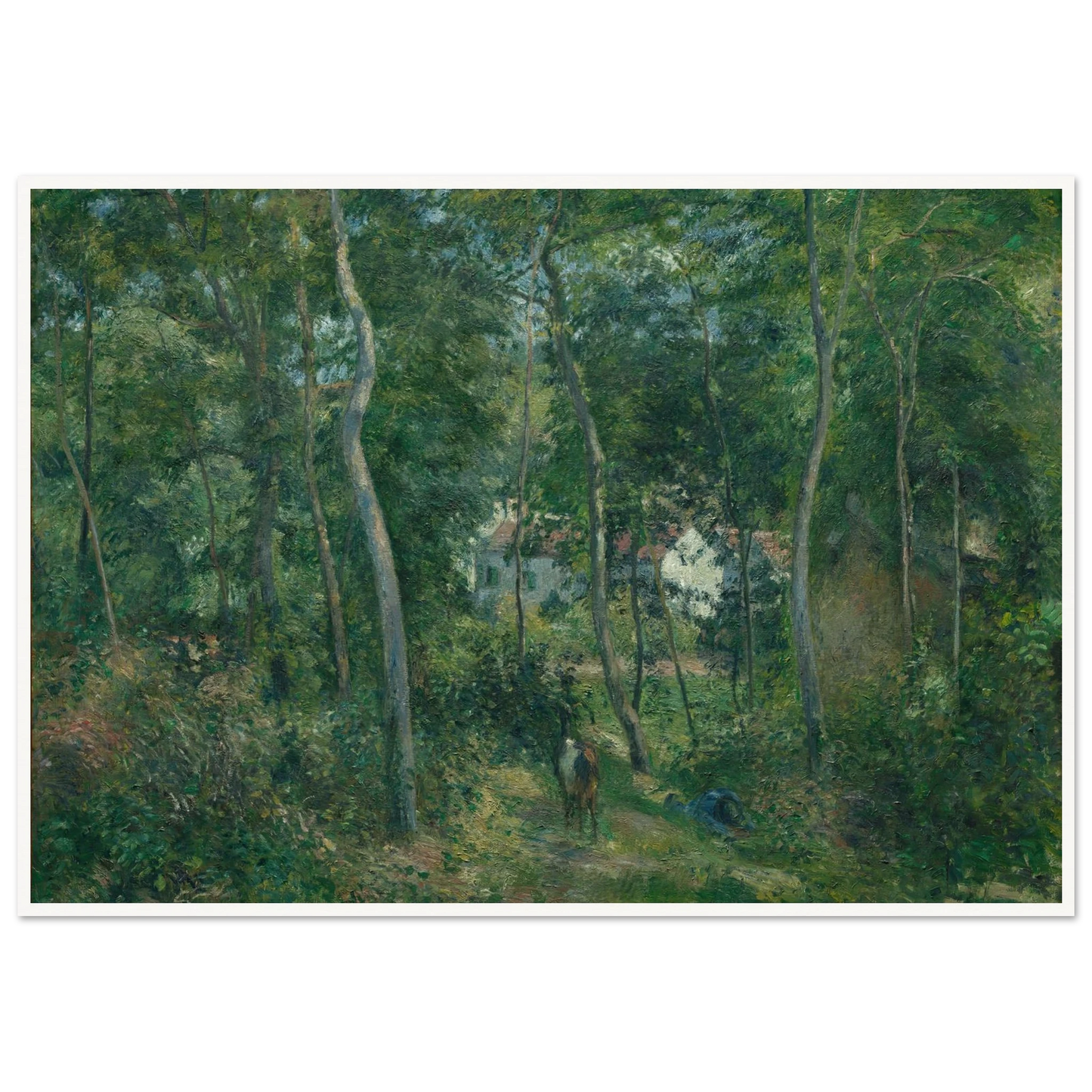 Edge of the Woods Near L’Hermitage, Pontoise (1879) Art Print | Camille Pissarro-Quipham Collections