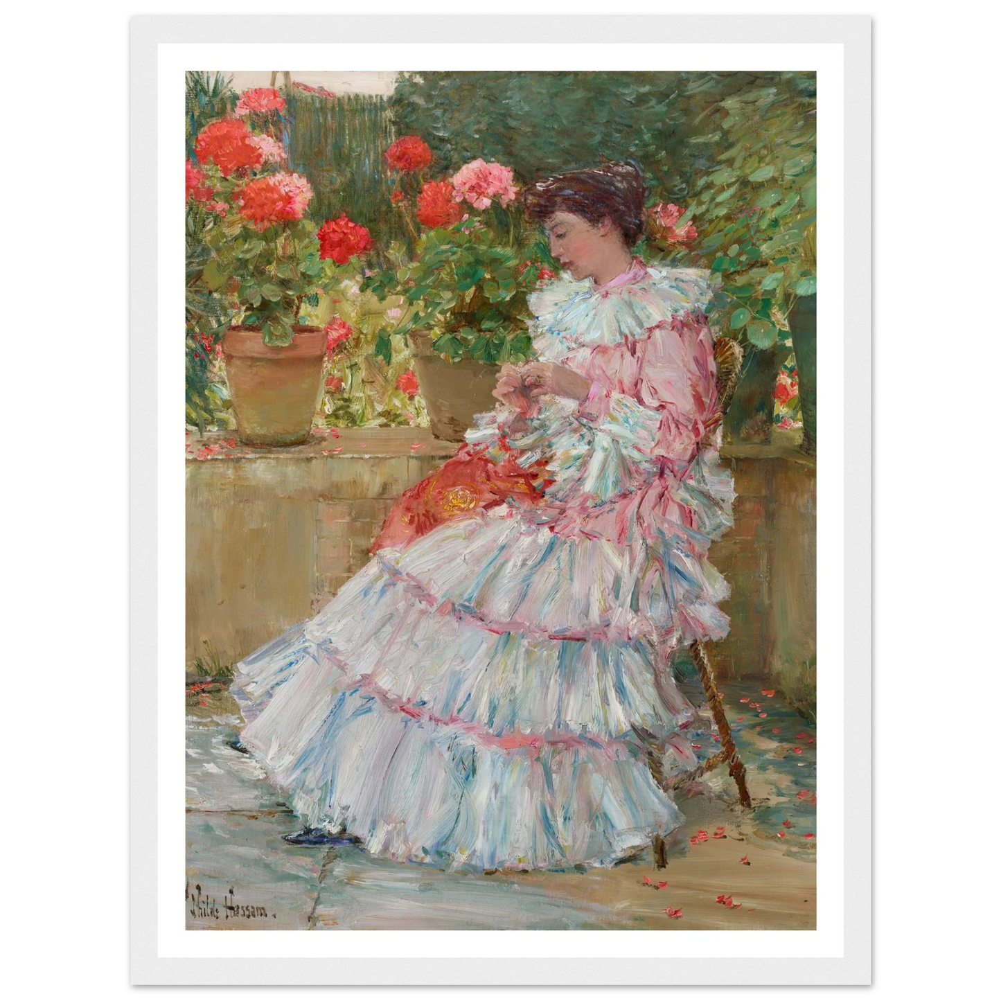 Geraniums (circa 1888-1889) Art Print | Childe Hassam-Quipham Collections