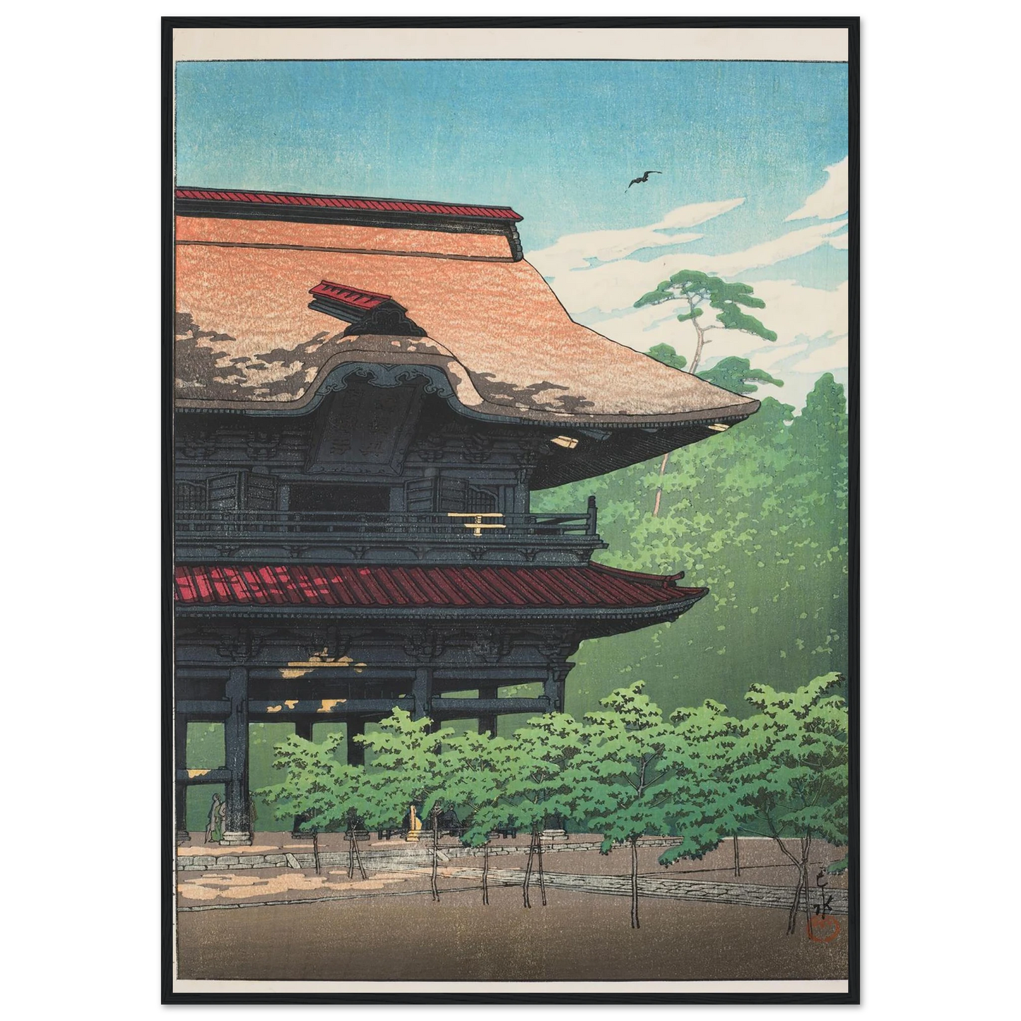 Kamakura Kenchoji (Kenchoji Temple in Kamakura) (1933) Art Print | Kawase Hasui-Quipham Collections