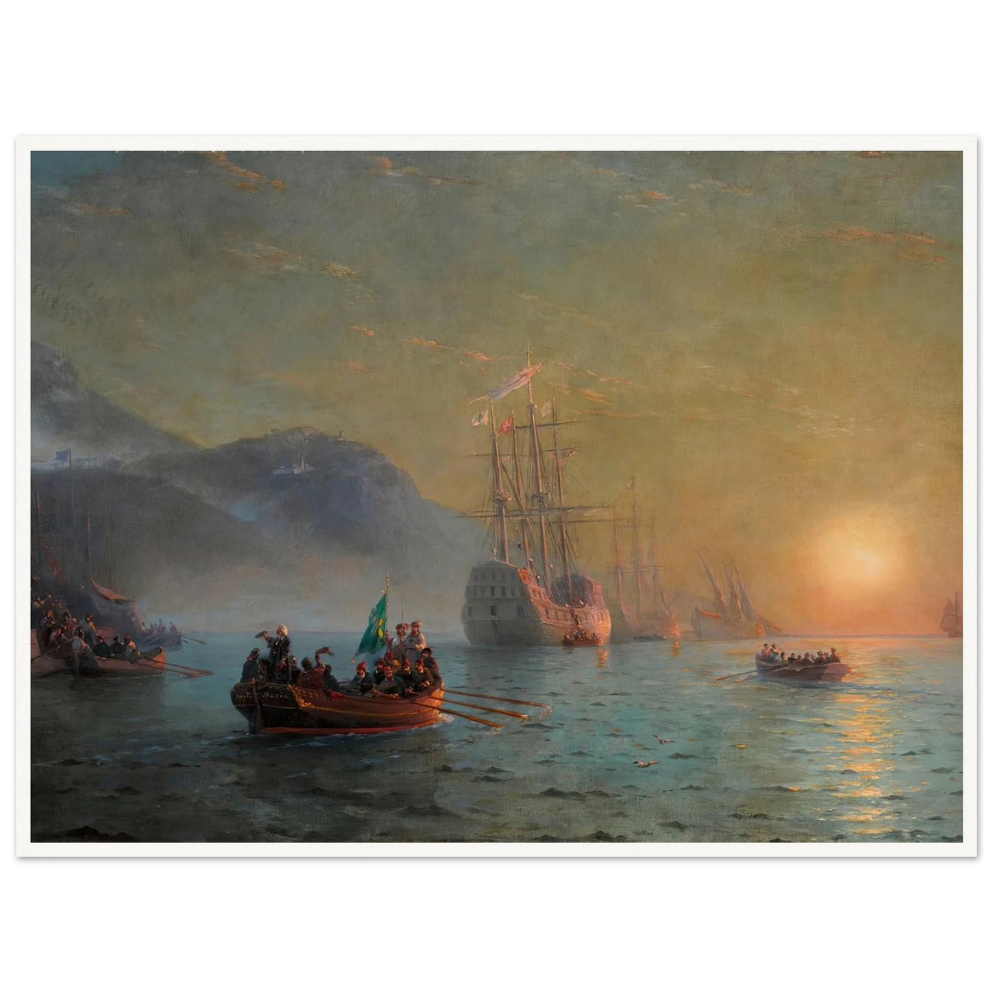 Columbus’ Farewell before Starting on his Voyage from Port Palos in Spain (1892) Art Print | Ivan Konstantinovich Aivazovsky-Quipham Collections