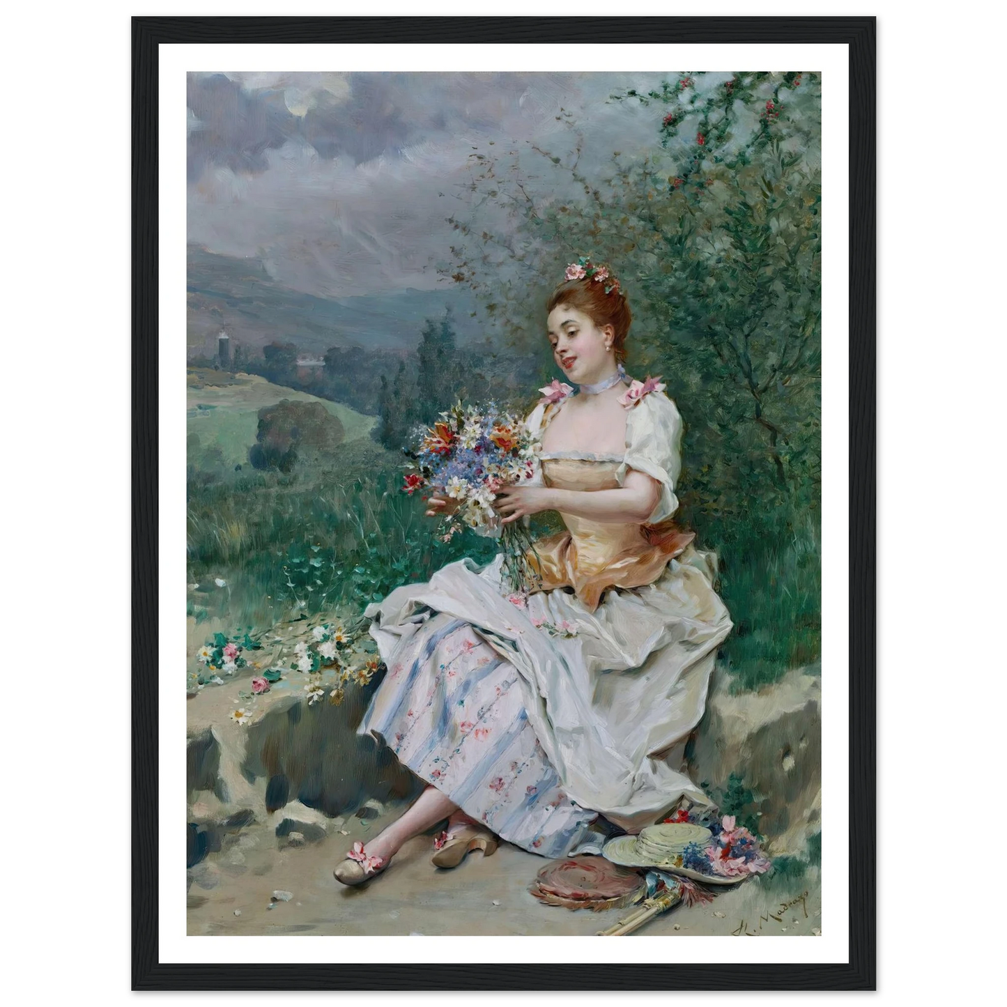 El bouquet de flores Art Print | Raimundo de Madrazo y Garreta-Quipham Collections