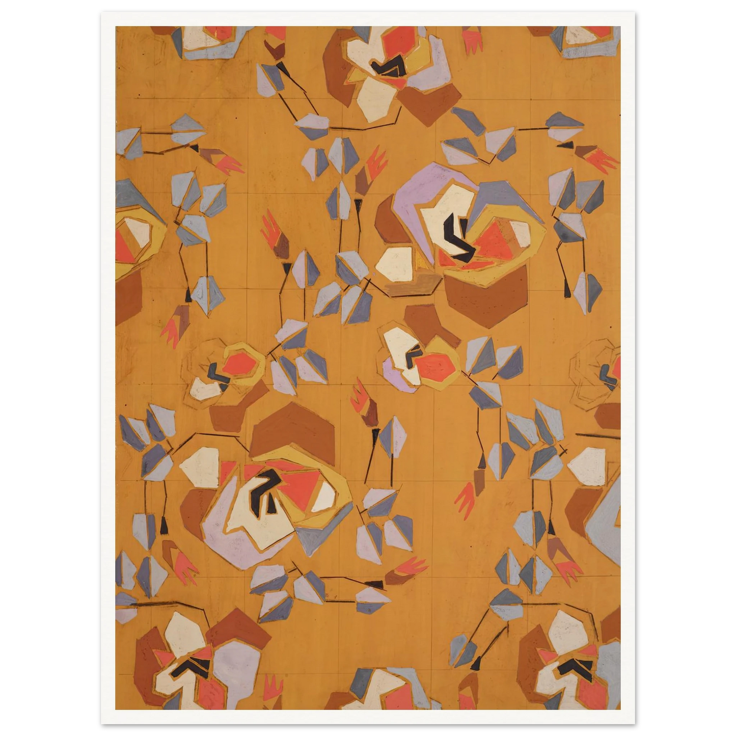 Untitled (Textile design no VII) (circa 1925) Art Print | Frances Hodgkins-Quipham Collections
