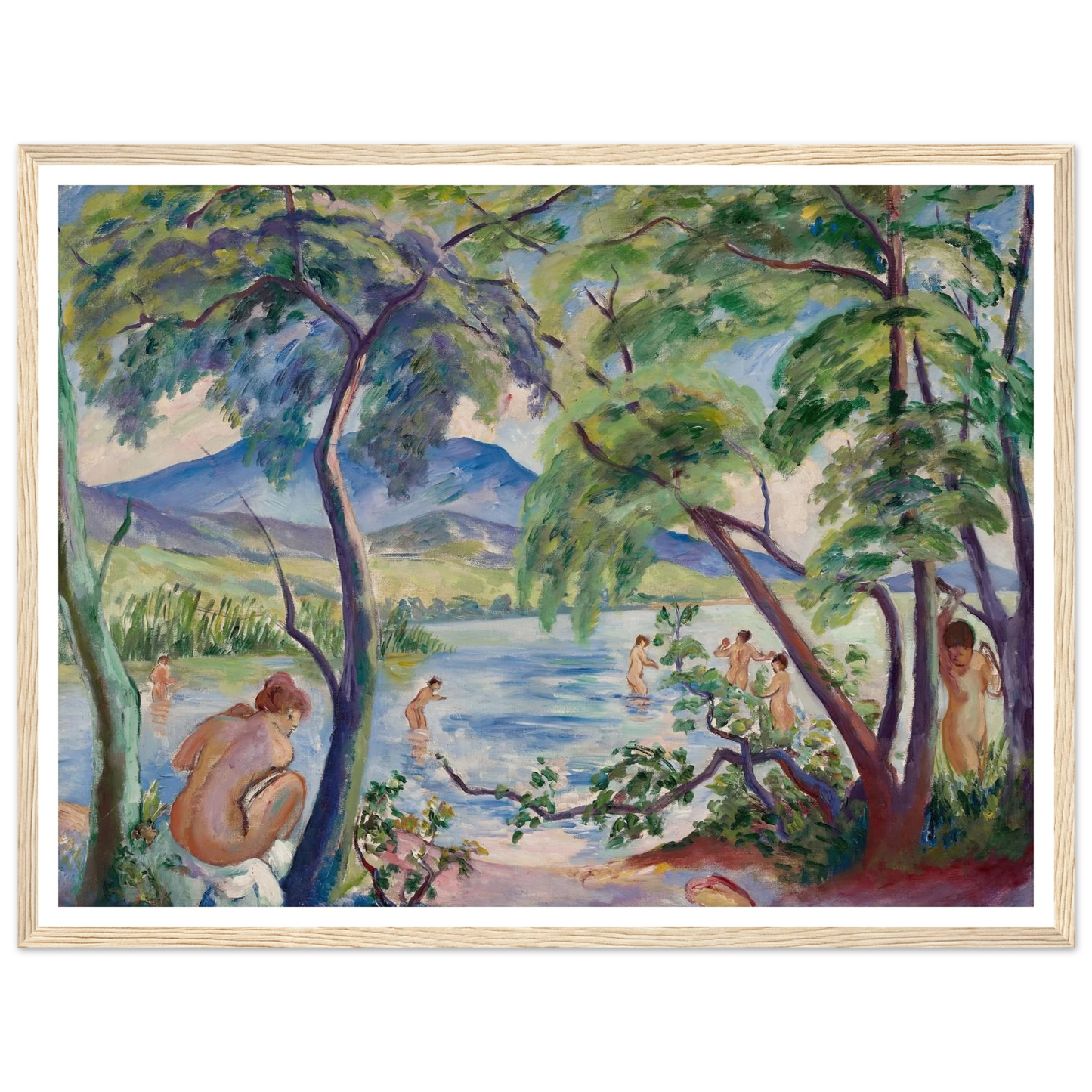 Paysage aux baigneuses, Colombier (1917) Art Print | Henri Manguin-Quipham Collections