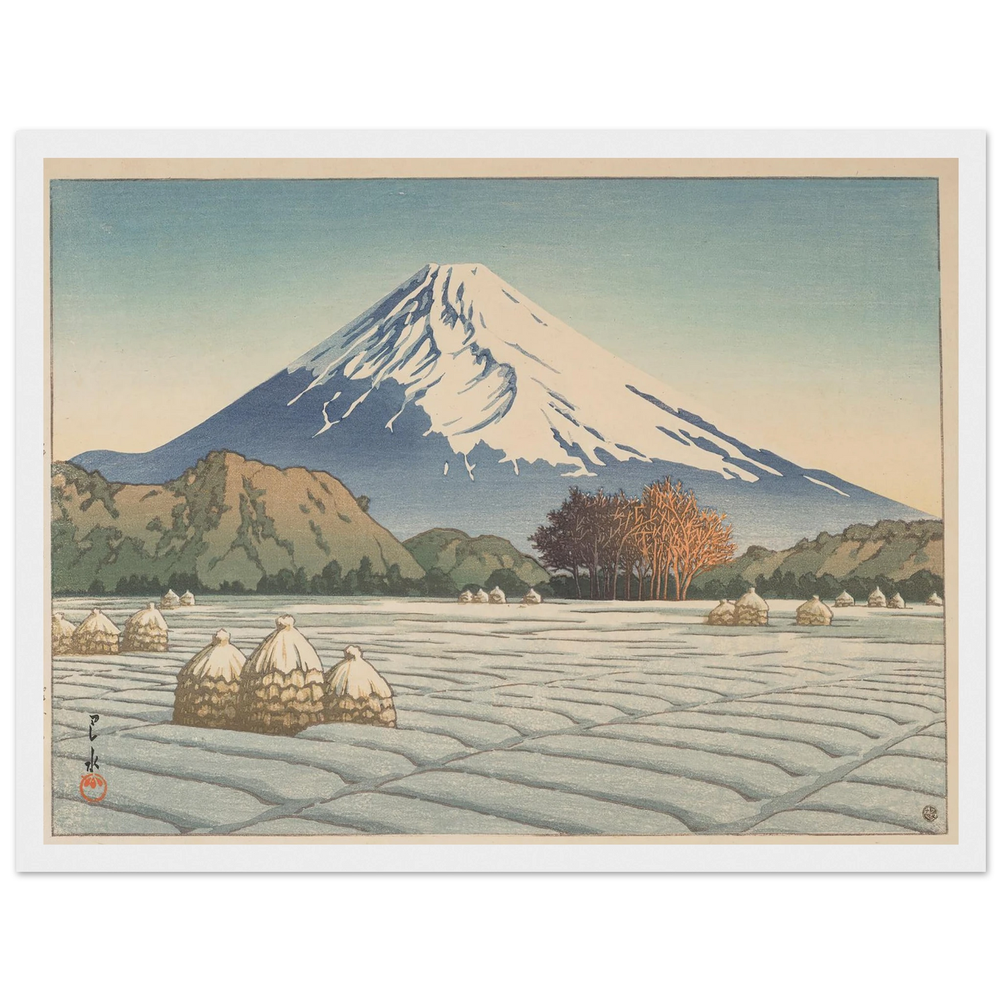 Izu Nagaoka shimo no asa (Frosty morning in Nagaoka, Izu) (1939) Art Print | Kawase Hasui-Quipham Collections