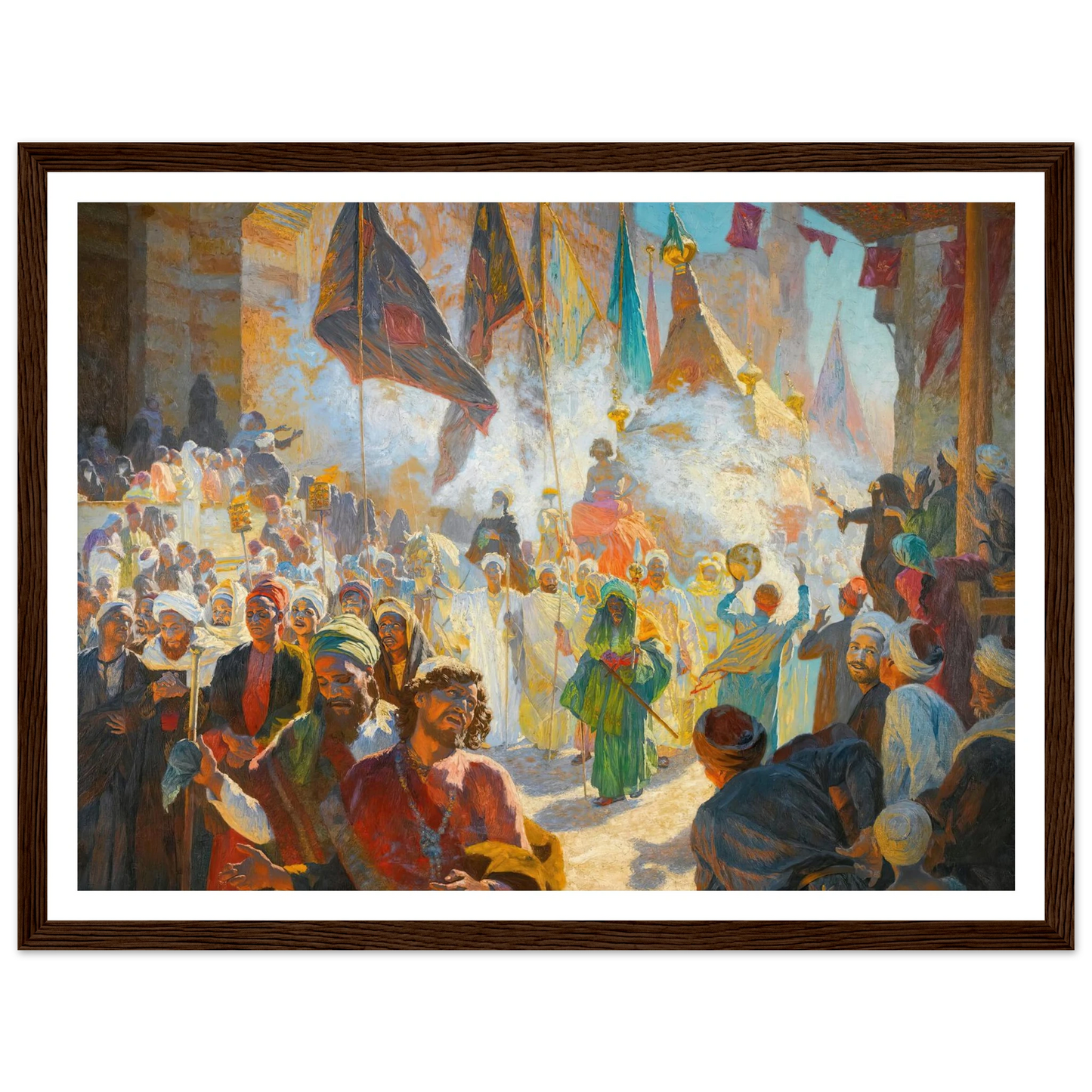 The Procession Of The Mahmal Through The Streets Of Cairo Art Print | Ludwig Deutsch-Quipham Collections