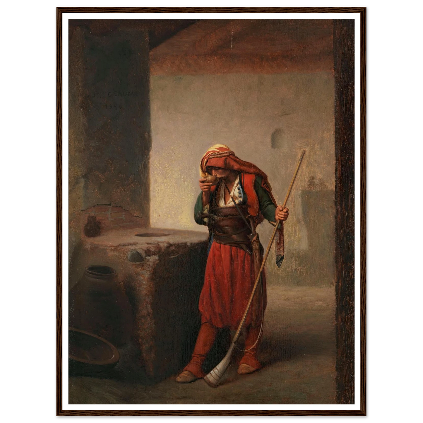 Arnaute buvant (1856) Art Print | Jean Leon Gerome-Quipham Collections