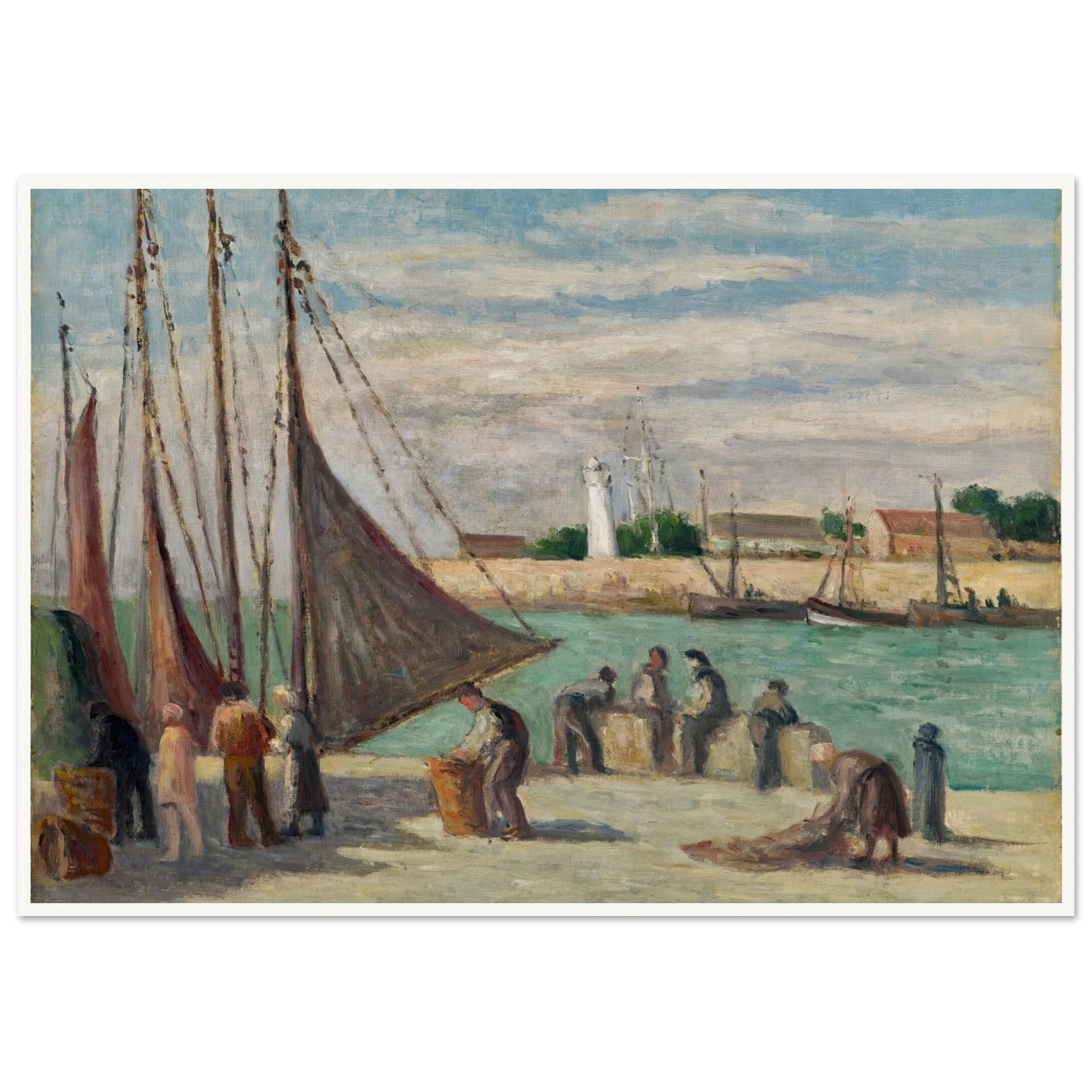 Honfleur, Sur le Quai Art Print | Maximilien Luce-Quipham Collections