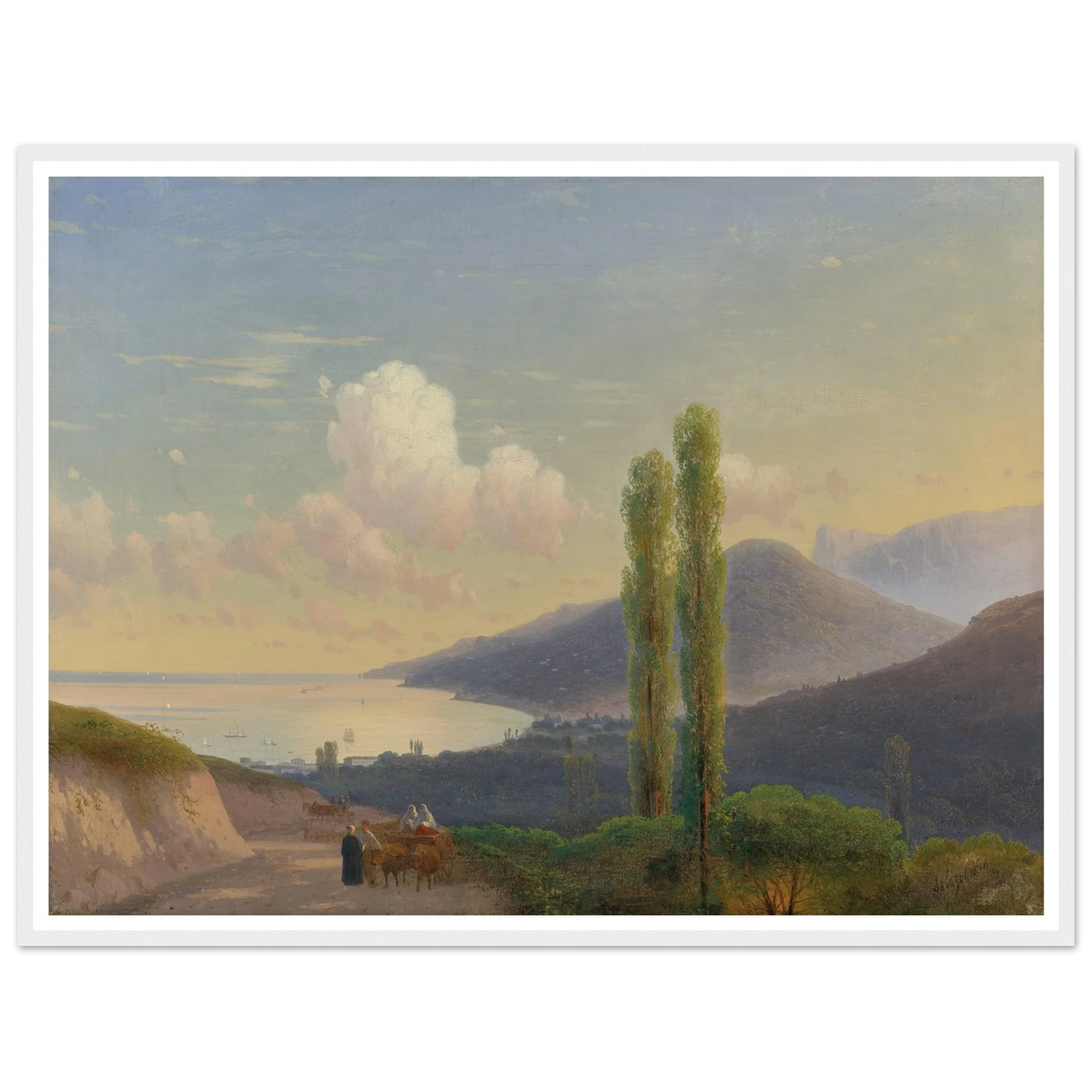 The Road To Gurzuf, Crimea (CIRCA 1878) Art Print | Ivan Konstantinovich Aivazovsky-Quipham Collections