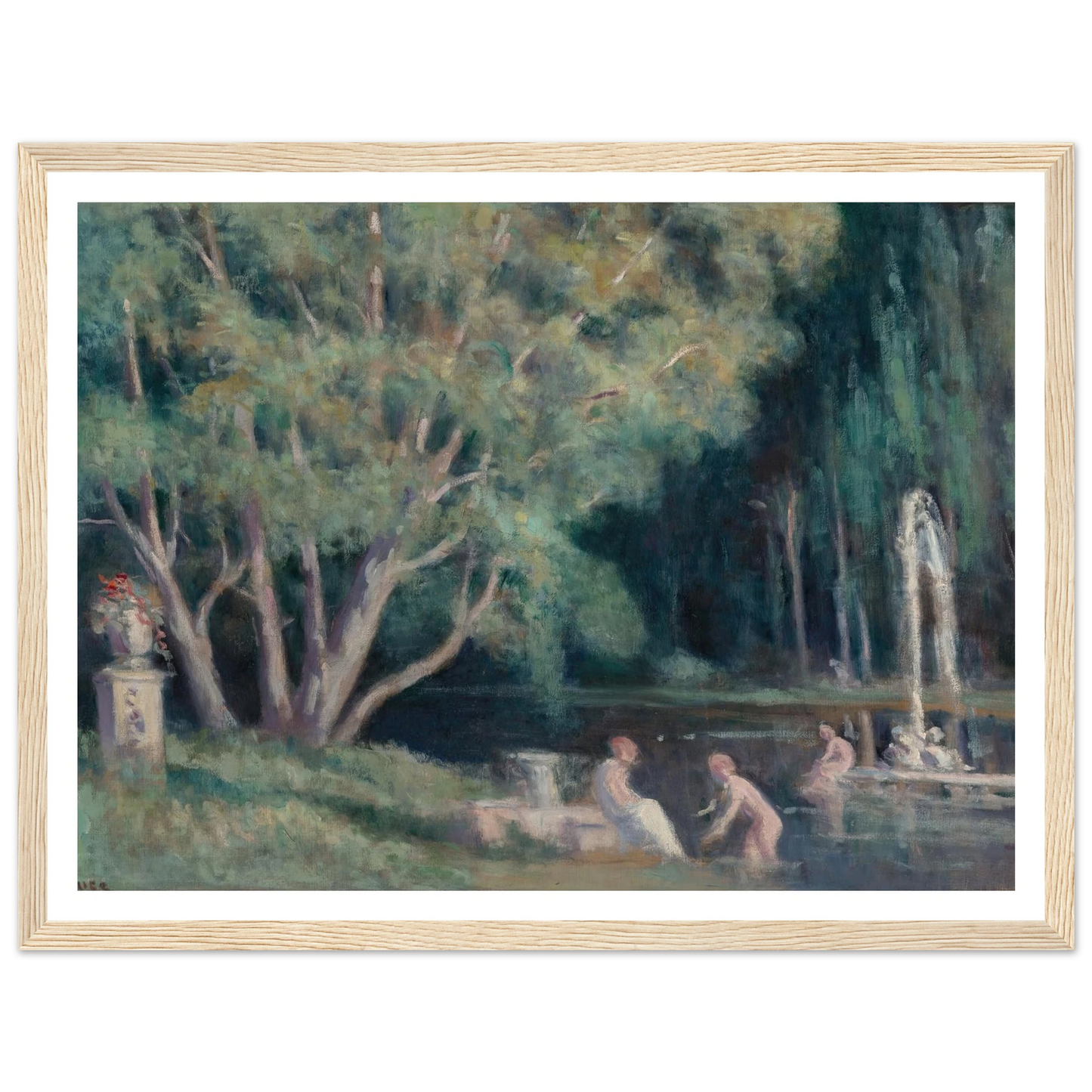Les baigneurs au jet d’eau Art Print | Maximilien Luce-Quipham Collections