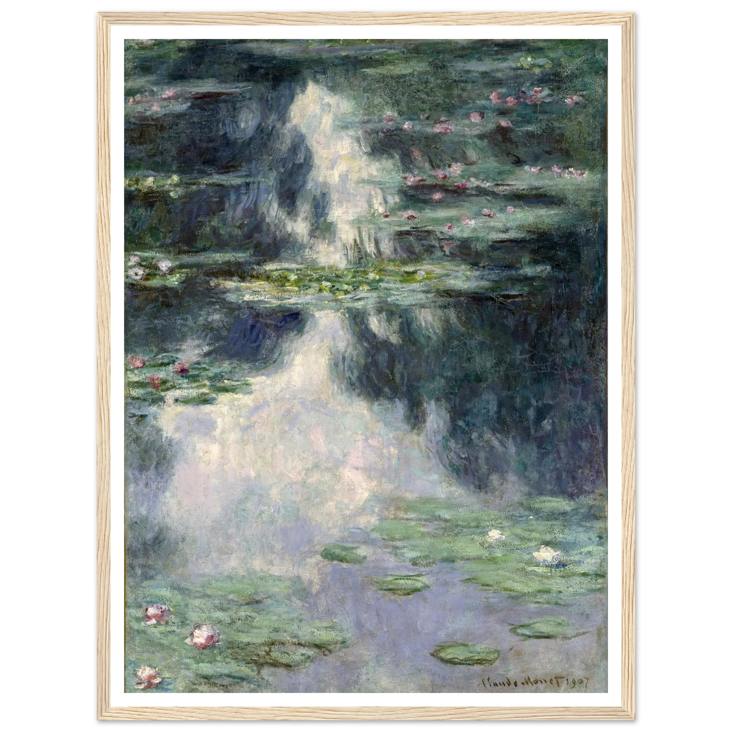 Pond with Water Lilies (1907) Art Print | Claude Monet-Quipham Collections