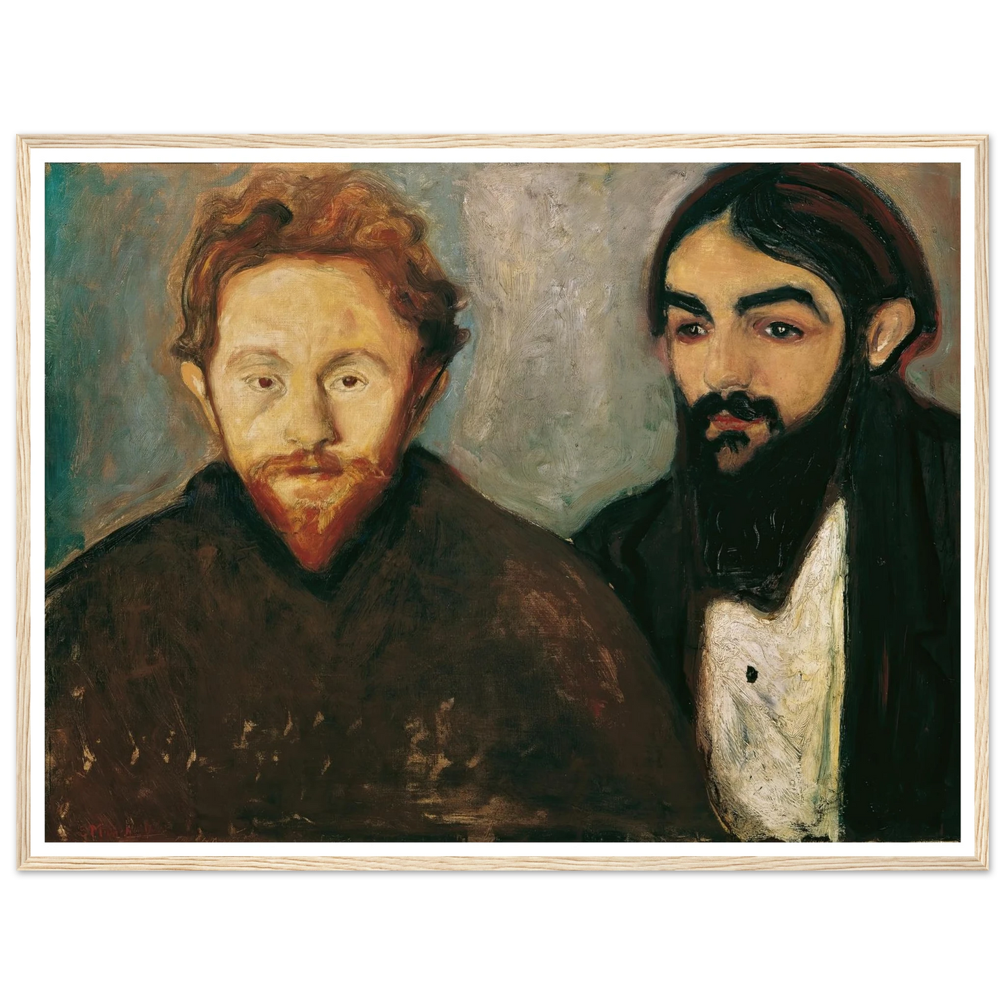 Der Maler Paul Herrmann und der Arzt Paul Contard (1897) Art Print | Edvard Munch-Quipham Collections