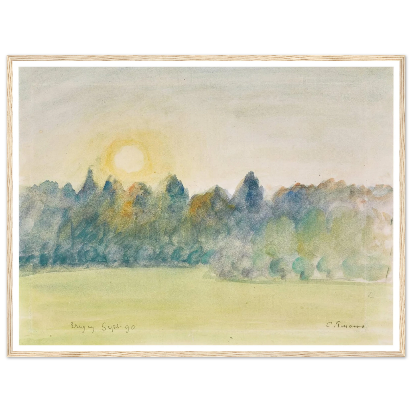 Eragny (1890) Art Print | Camille Pissarro-Quipham Collections
