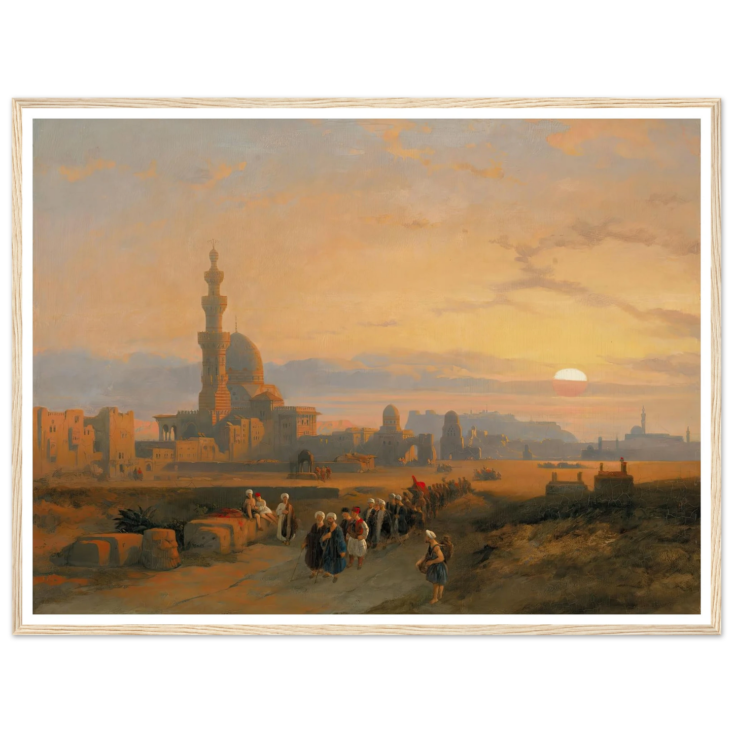 Procession before the tombs of the Caliphs, Grand Cairo (1846) Art Print | David Roberts-Quipham Collections