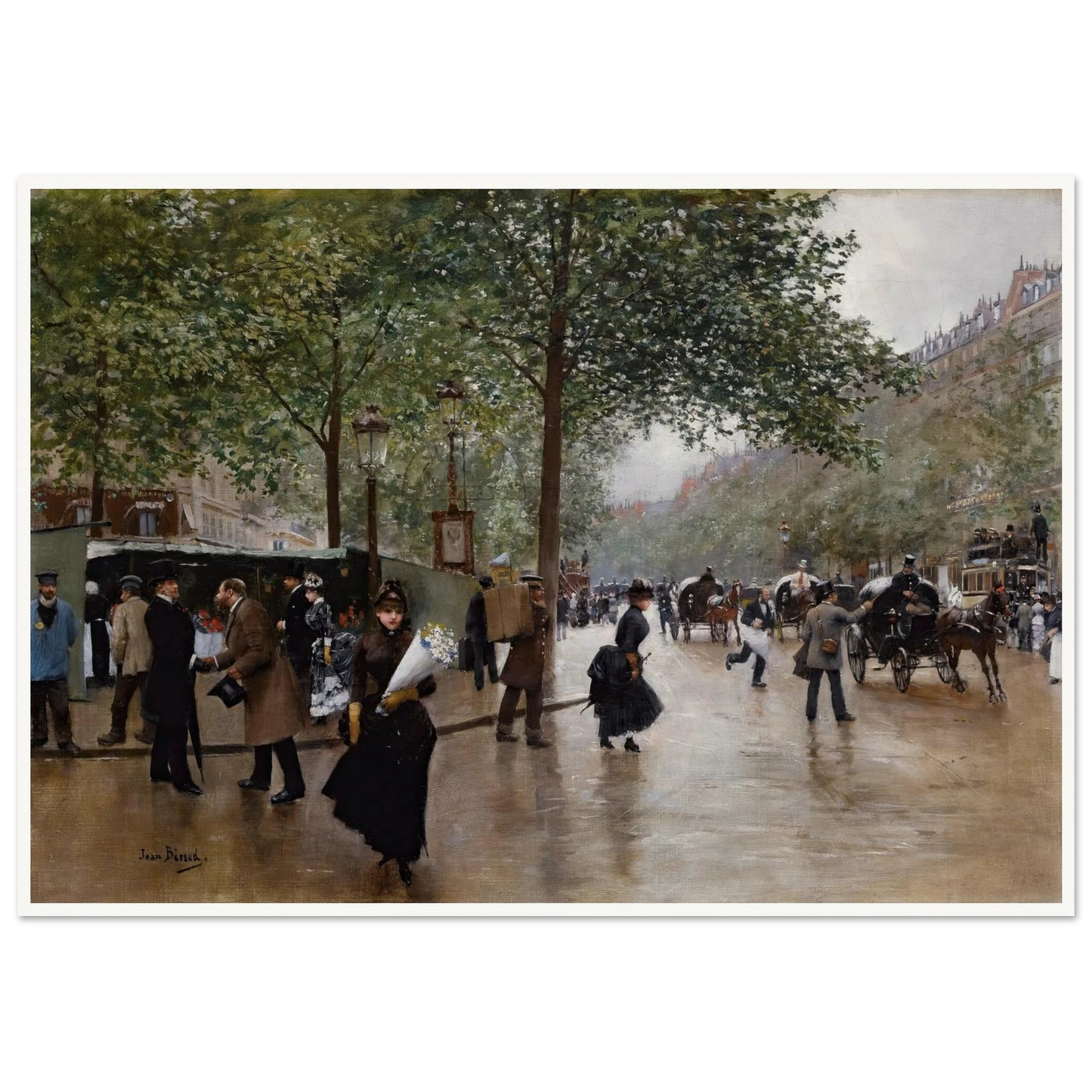 Sur Les Grands Boulevards Art Print | Jean Beraud-Quipham Collections