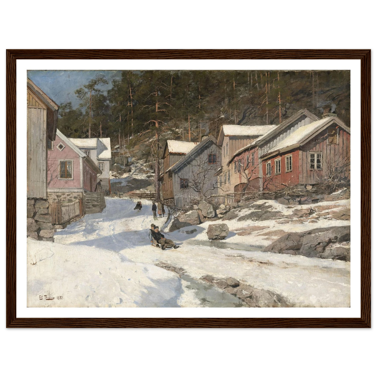 Street in Kragerø (1882) Art Print | Frits Thaulow-Quipham Collections