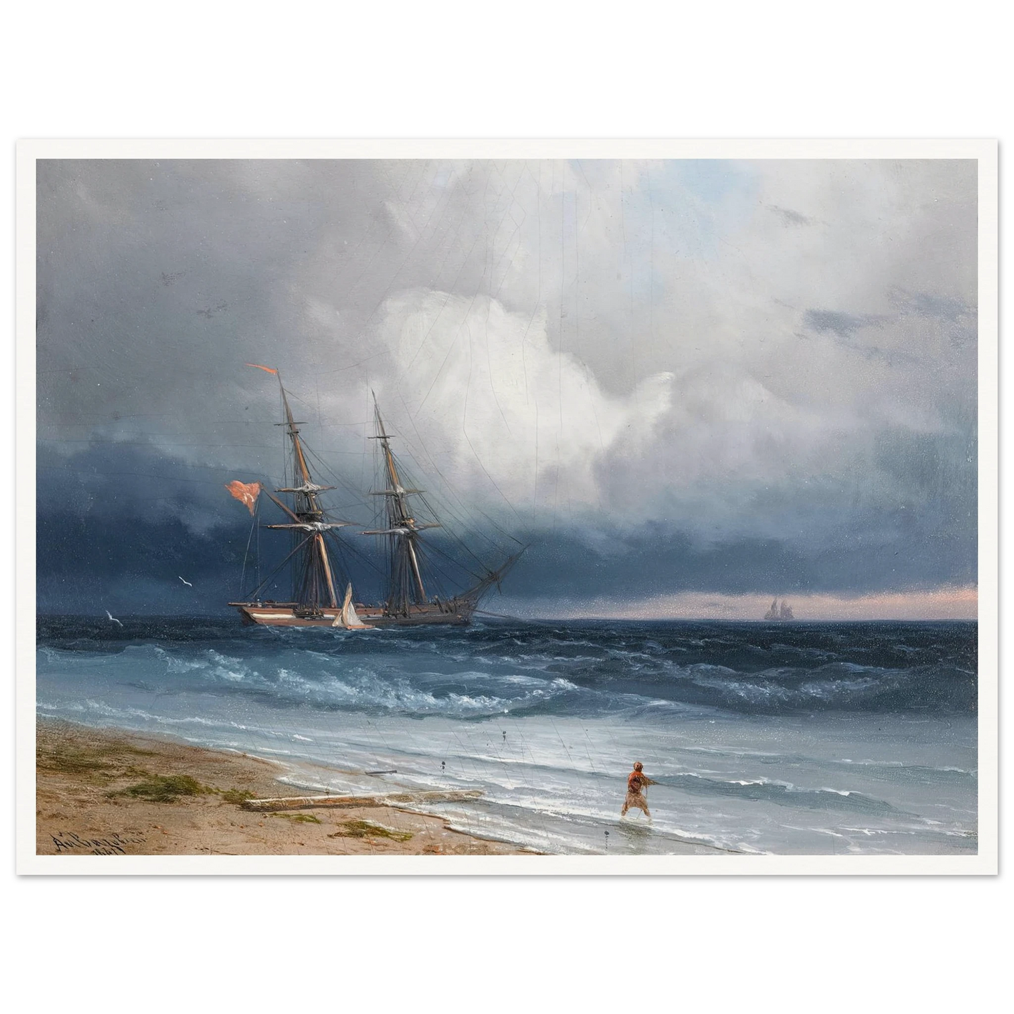 Ship by the Shore (1861) Art Print | Ivan Konstantinovich Aivazovsky-Quipham Collections