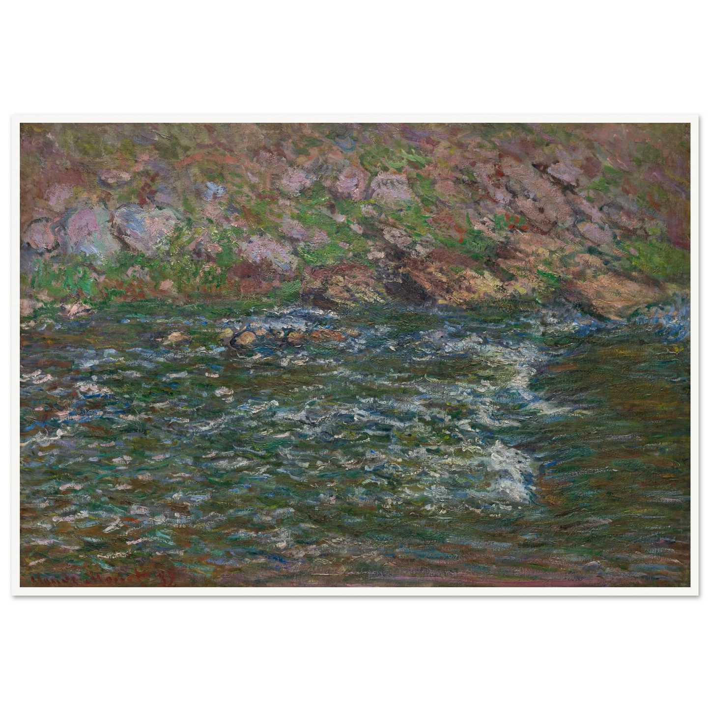 Rapids on the Petite Creuse at Fresselines (1889) Art Print | Claude Monet-Quipham Collections
