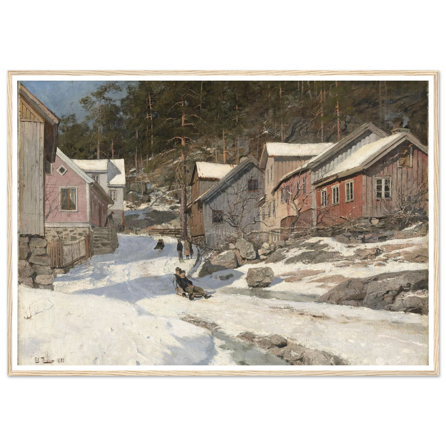 Street in Kragerø (1882) Art Print | Frits Thaulow-Quipham Collections