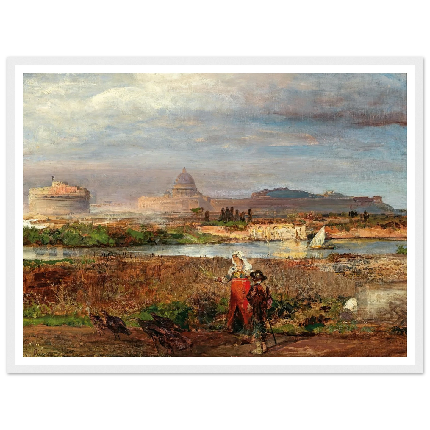 At the Gates of Rome Art Print | Oswald Achenbach-Quipham Collections