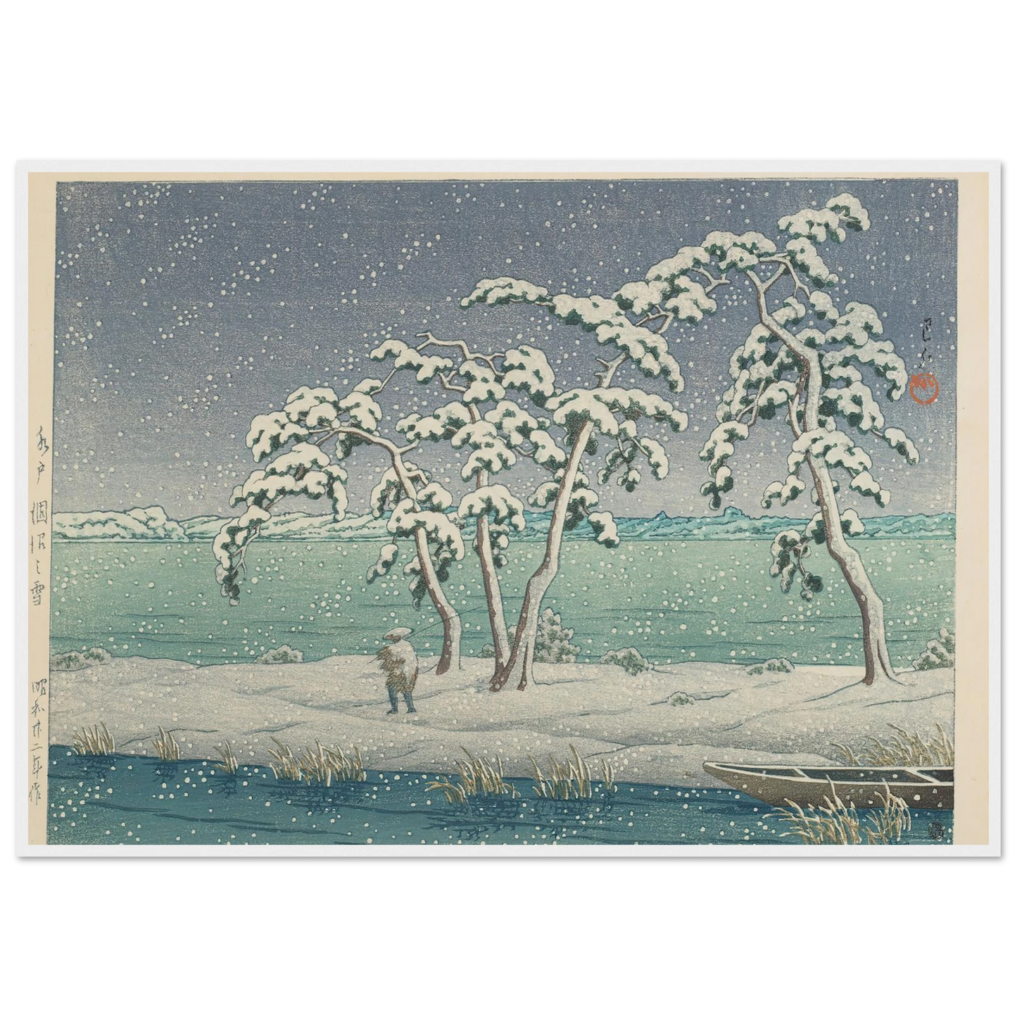 Mito Hinuma no yuki (Snow at Hinuma Swamp in Mito) (1947) Art Print | Kawase Hasui-Quipham Collections