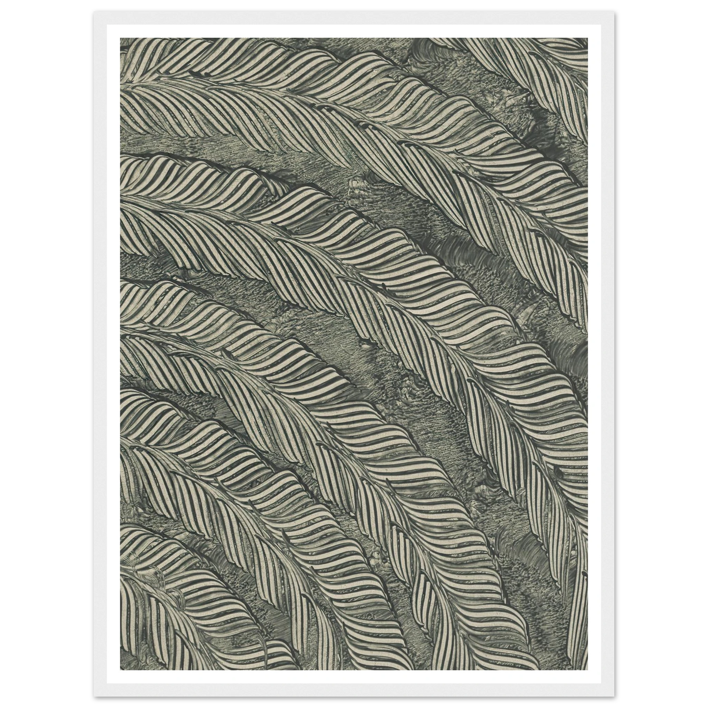 Kleisterpapier mit Verdrängungsdekor (Federn) (1890) Art Print | Anker Kyster-Quipham Collections