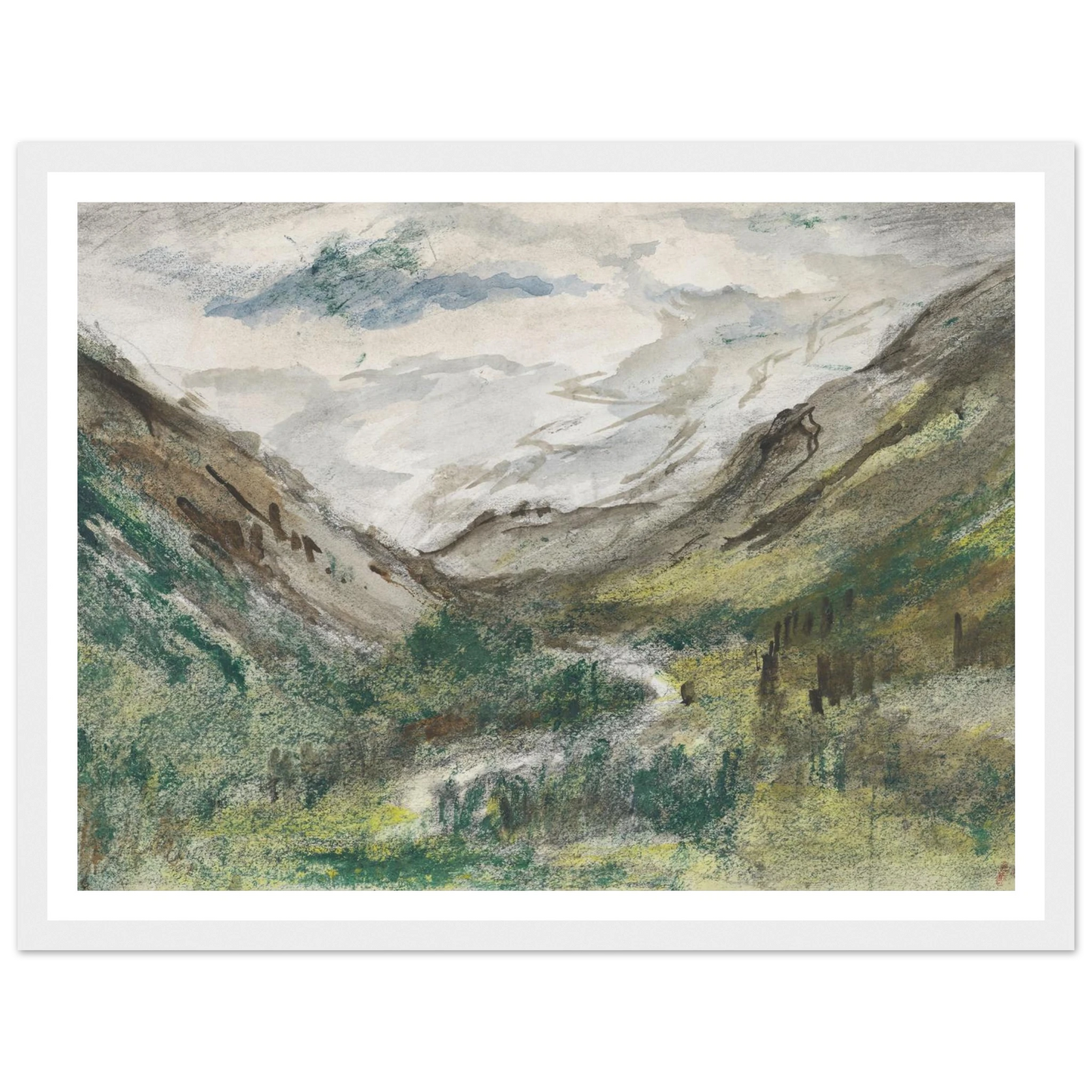 Dal met begroeide bergen (1834 - 1911) Art Print | Jozef Israels-Quipham Collections