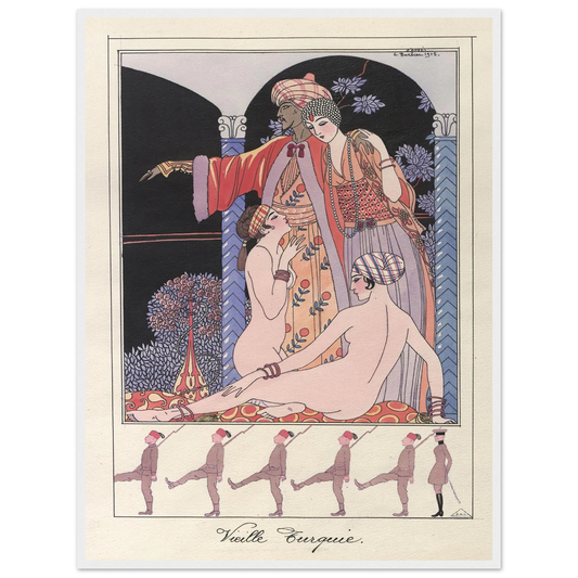 Vieille Turquie (Dans le sérail) (1914-1915) Art Print | George Barbier-Quipham Collections