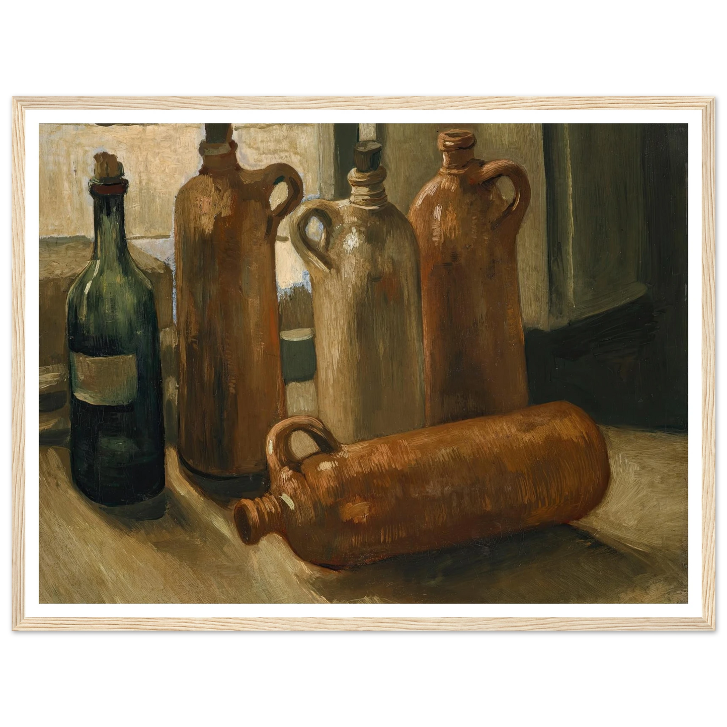 Stillleben mit fünf Flaschen (1884) Art Print | Vincent van Gogh-Quipham Collections