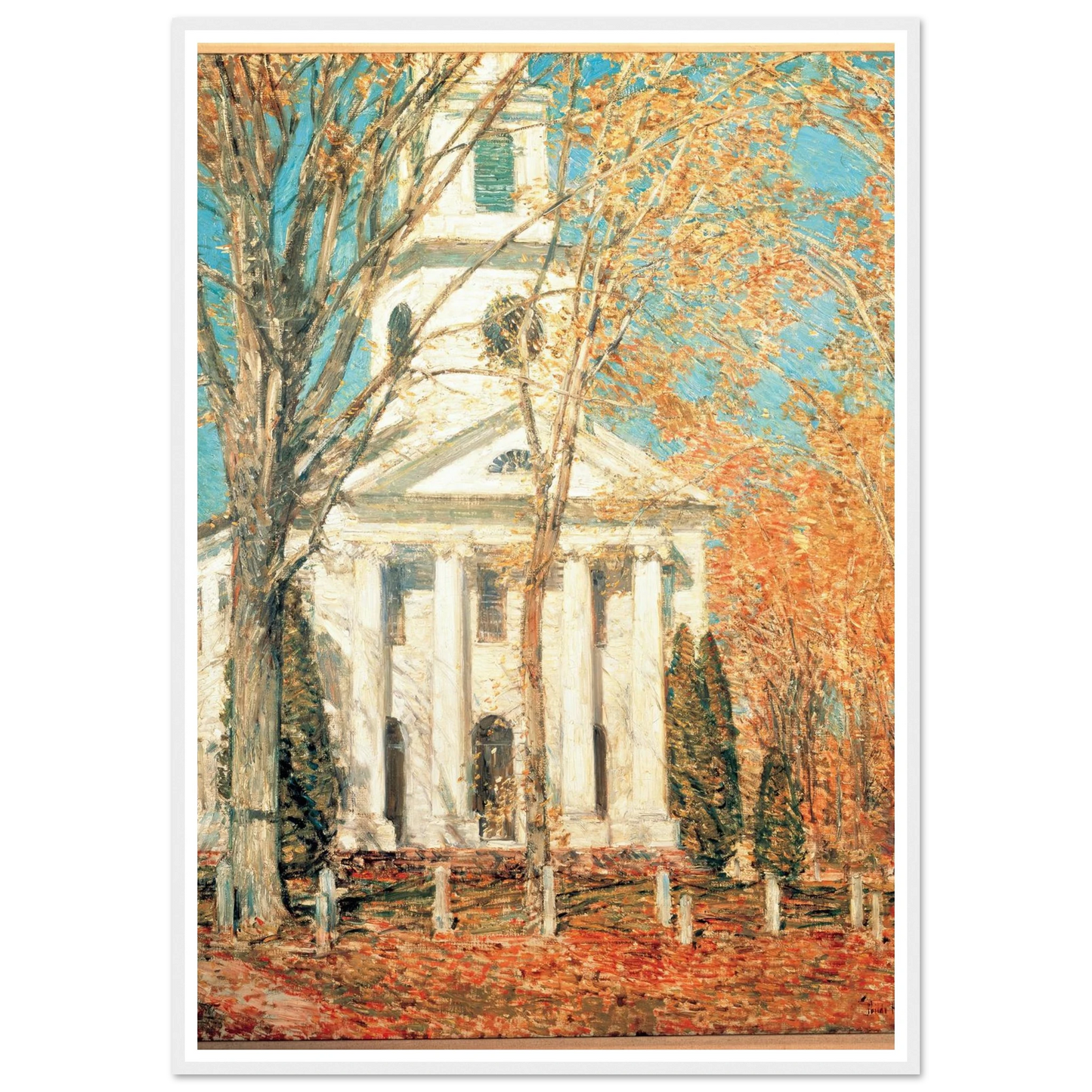 Church at Old Lyme, Connecticut (1905) Art Print | Childe Hassam-Quipham Collections