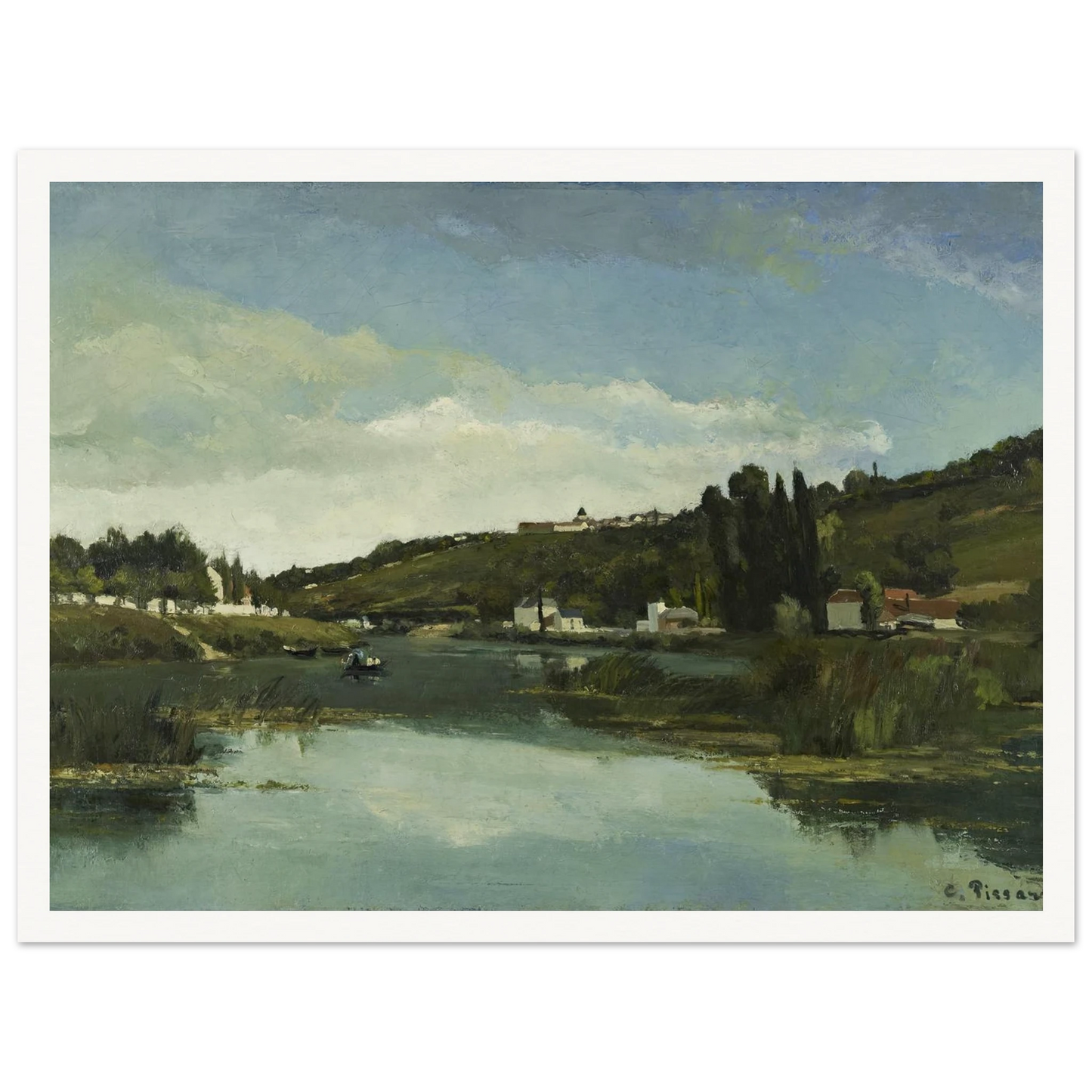 The Marne at Chennevières Art Print | Camille Pissarro-Quipham Collections
