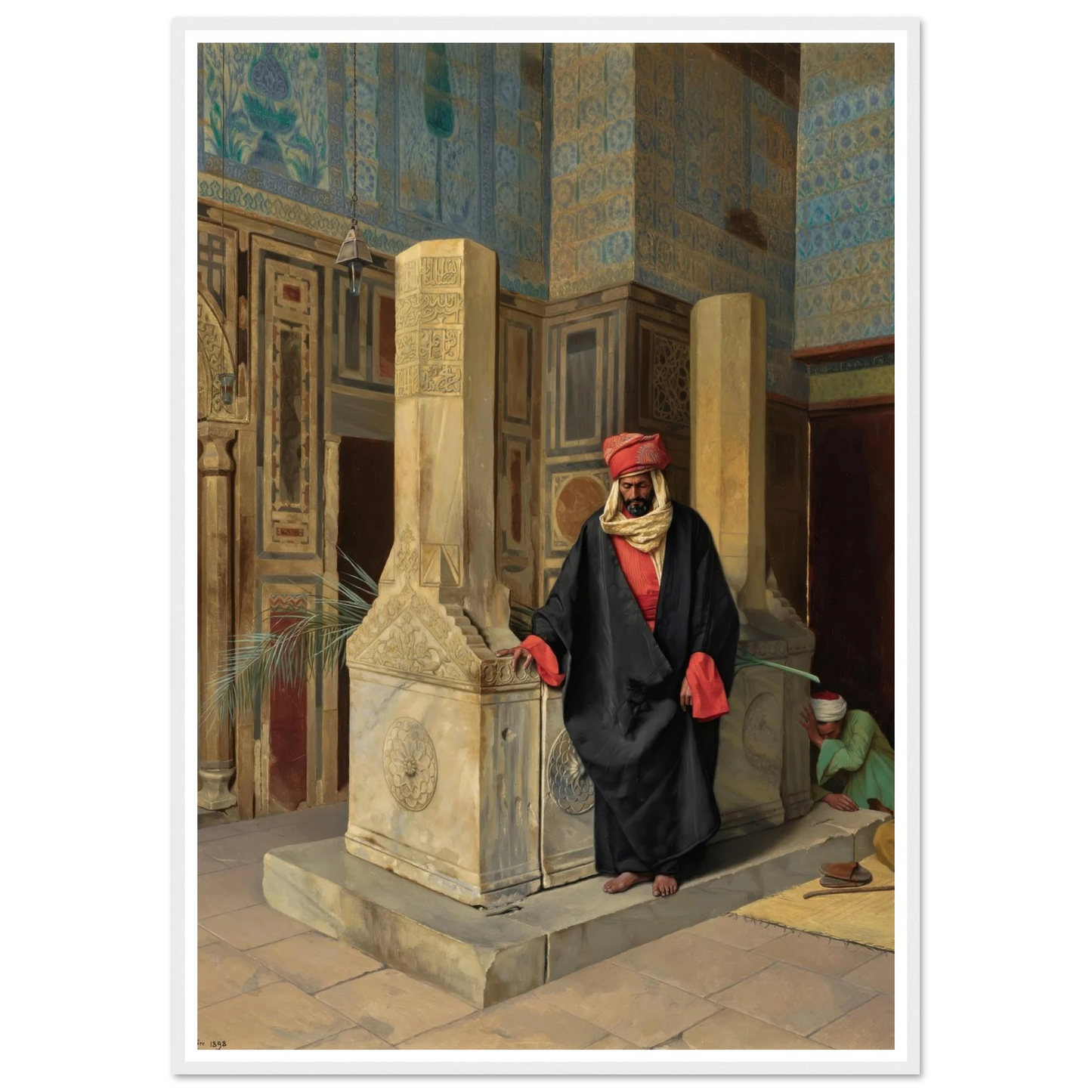Praying In The Blue Mosque, Cairo (1898) Art Print | Ludwig Deutsch-Quipham Collections