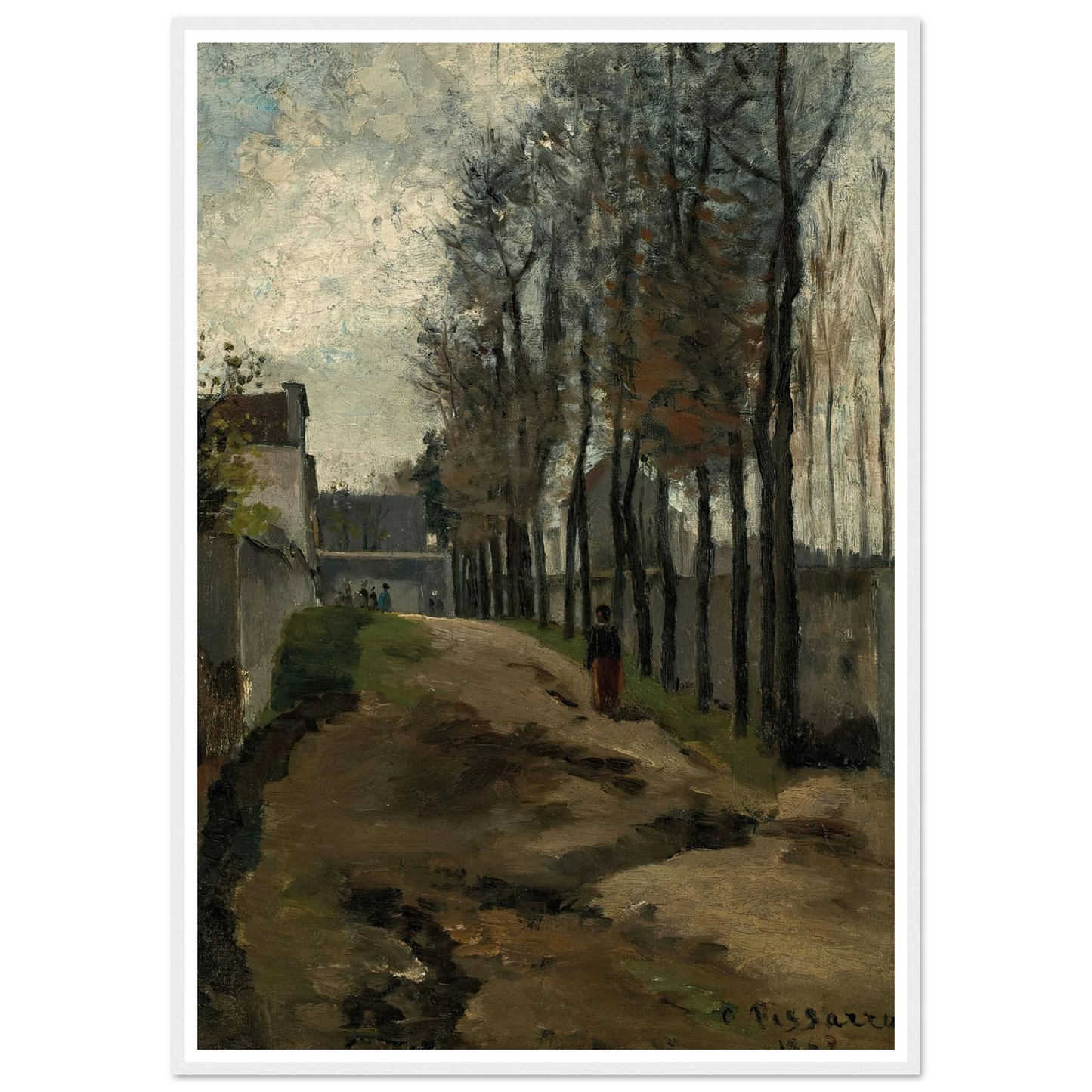 Le Chemin, paysage hivernal (1862) Art Print | Camille Pissarro-Quipham Collections