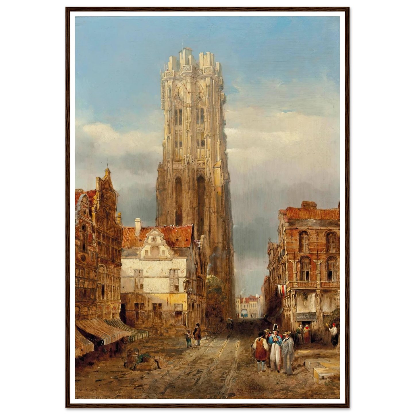 Tower of the church of St Rombouts, Mechelen Art Print | David Roberts-Quipham Collections