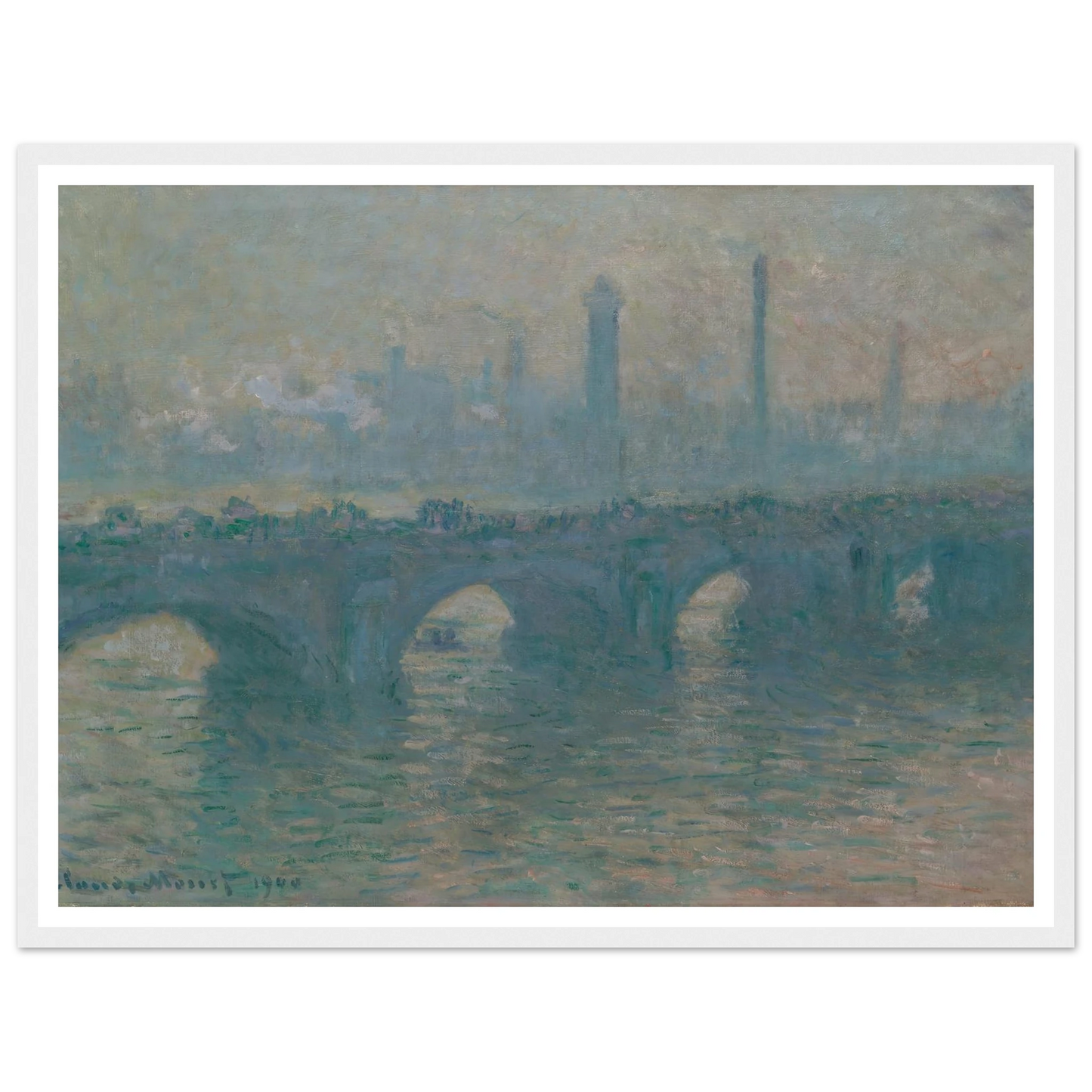 Waterloo Bridge, Gray Weather (1900) Art Print | Claude Monet-Quipham Collections