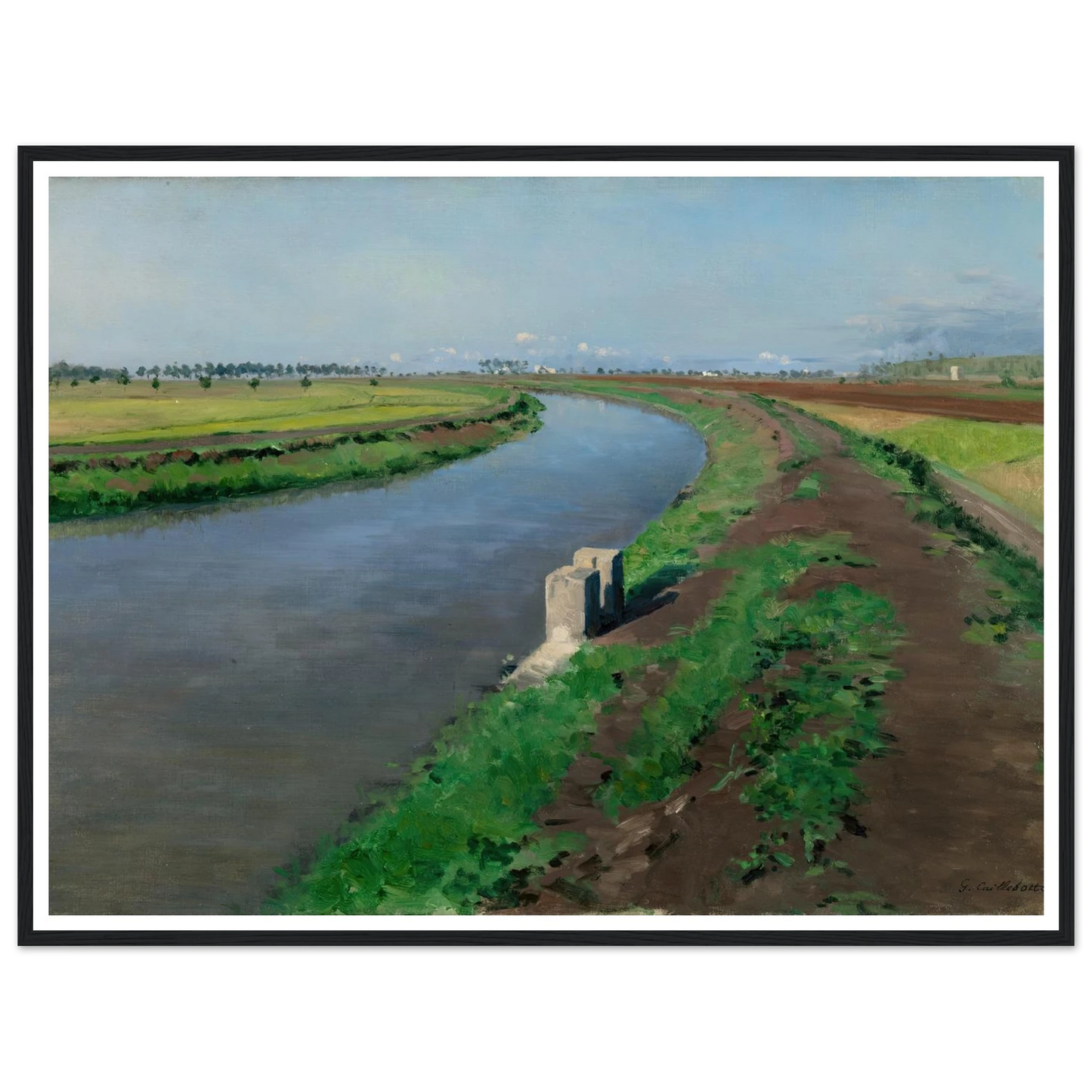Banks of a Canal, near Naples (c.1872) Art Print | Gustave Caillebotte-Quipham Collections