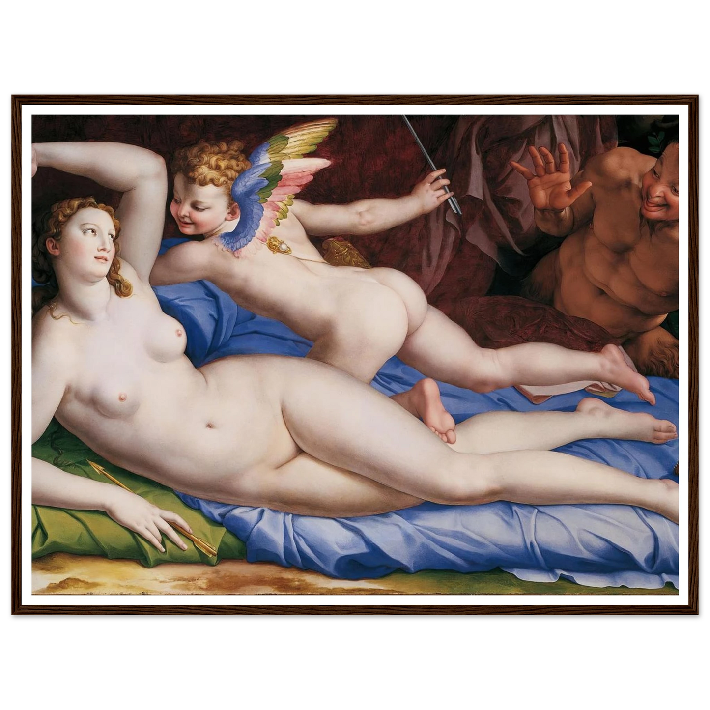 Venus, Cupid And Satyr (Circa 1553-1555) Art Print | Agnolo Bronzino-Quipham Collections